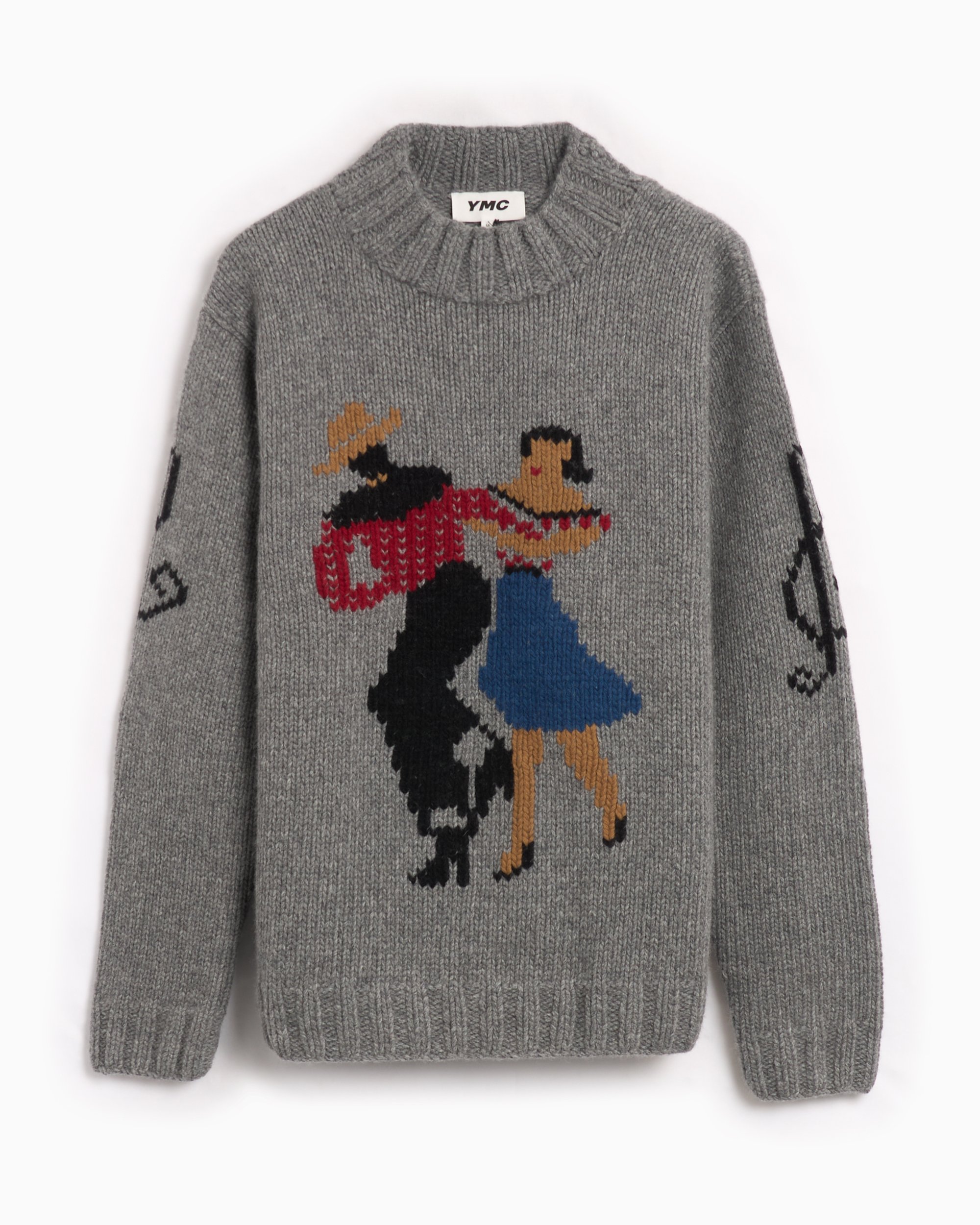 YMC Bluto Men s Knit Sweater Gray P8XAL GREY FOOTDISTRICT