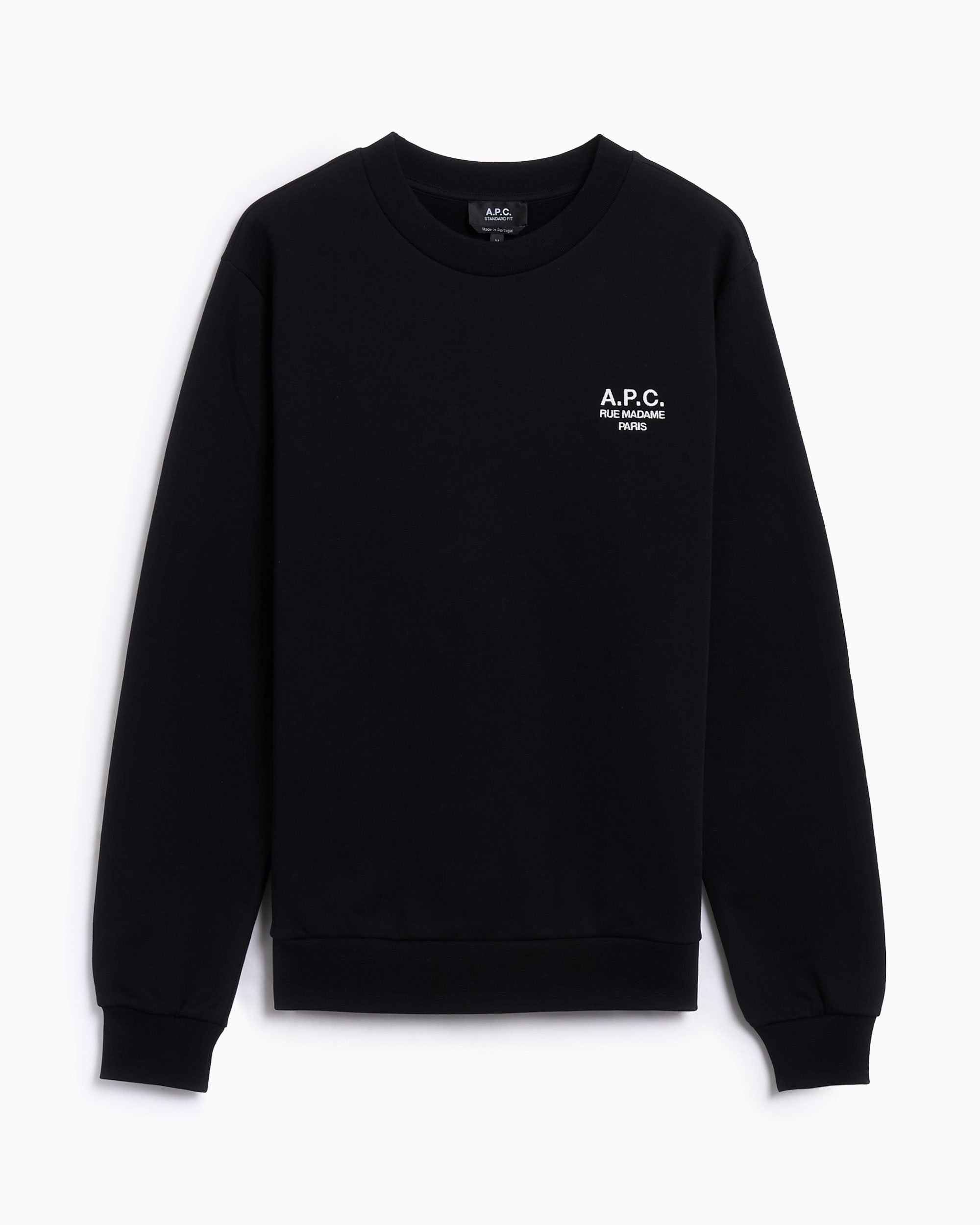 A.P.C. Rue Madame Logo Men's Sweatshirt Black COHBV-M27913