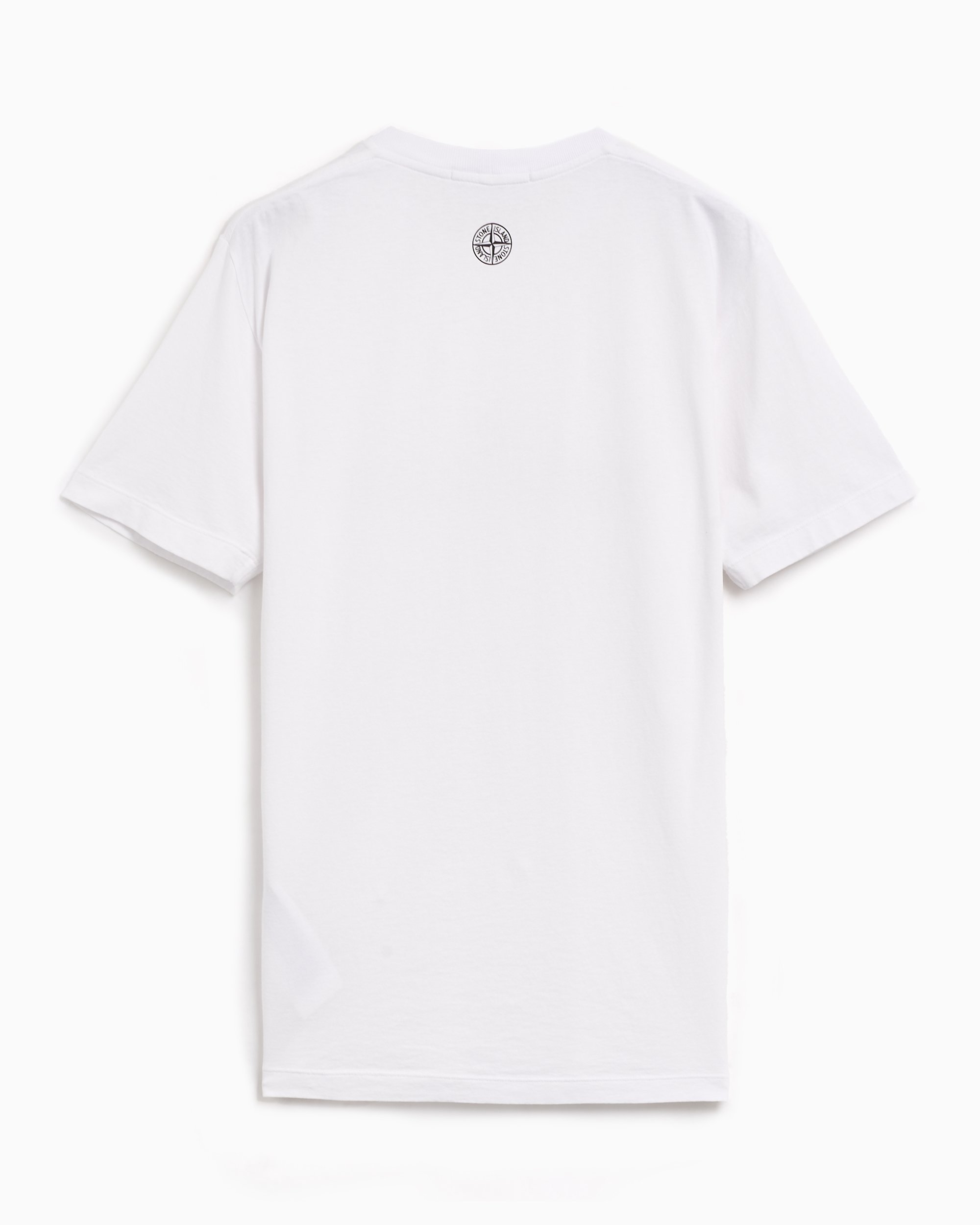 最新入荷 Stone Island Logo Men's T-Shirt White 81152NS80-V0001 トップス