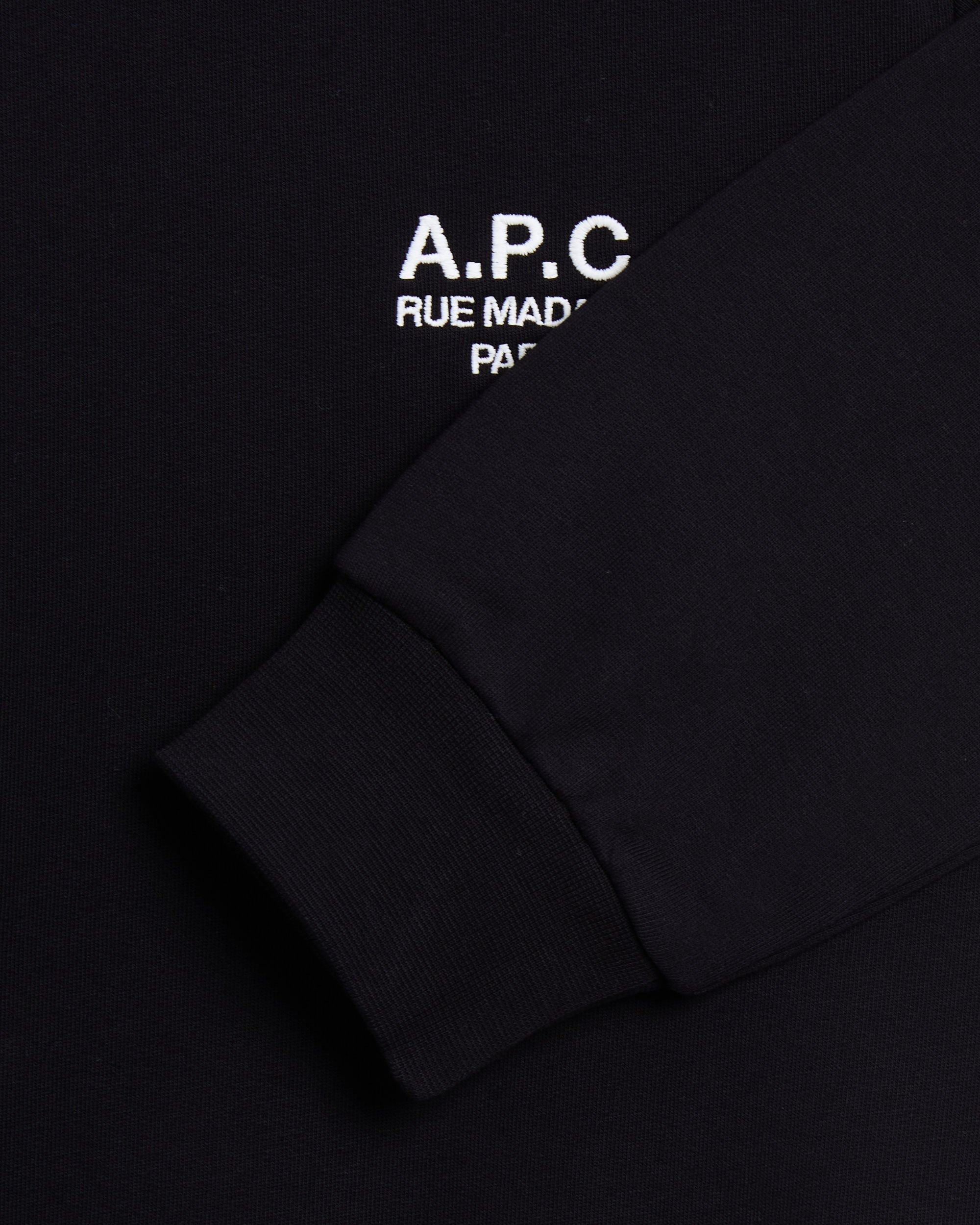 A.P.C. Rue Madame Logo Men's Sweatshirt Black COHBV-M27913 A.P.C. Rue Madame Logo Men's Sweatshirt Black COHBV-M27913