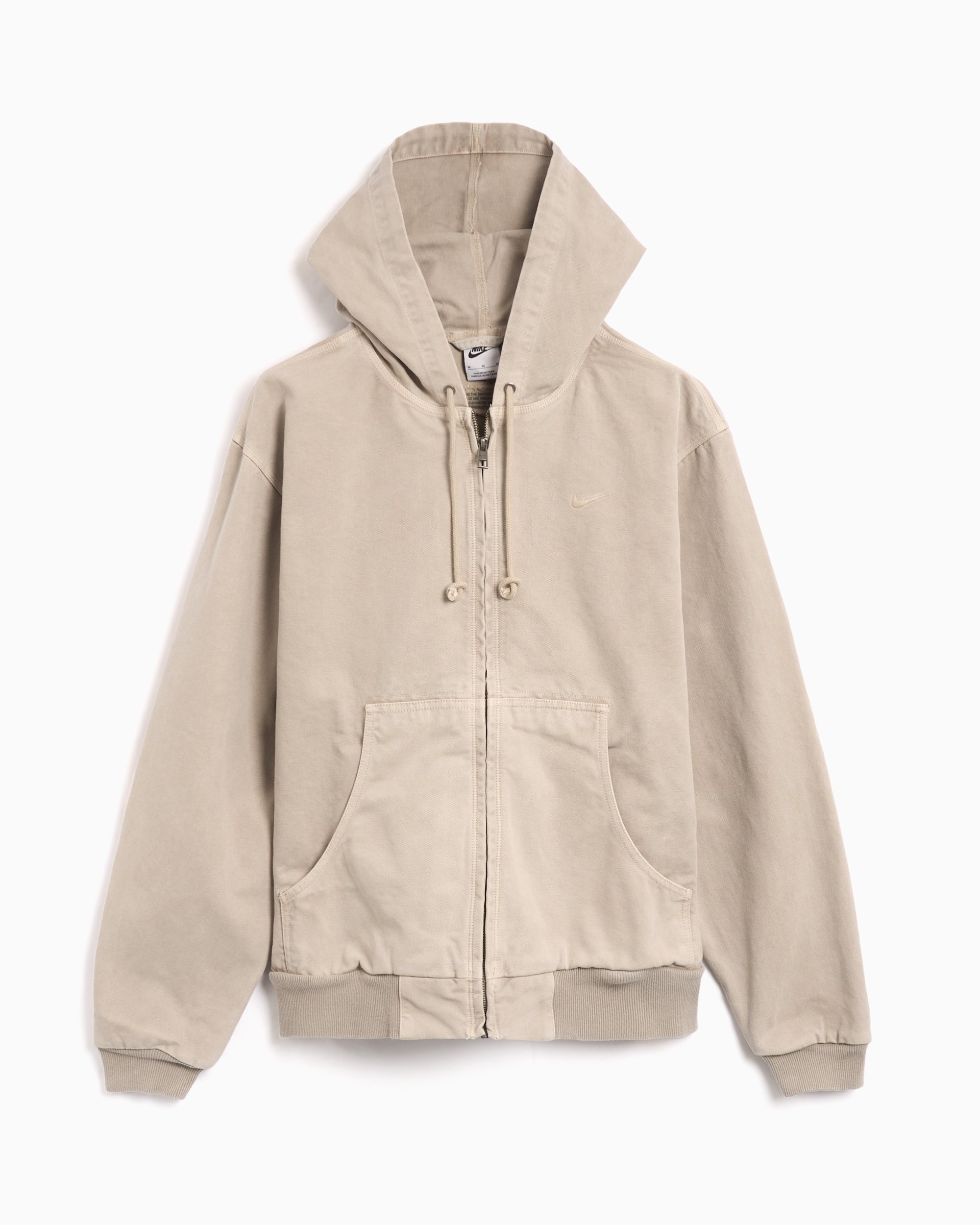 Nike Life Men s Full Zip Hoodie Beige FZ6575 014 FOOTDISTRICT