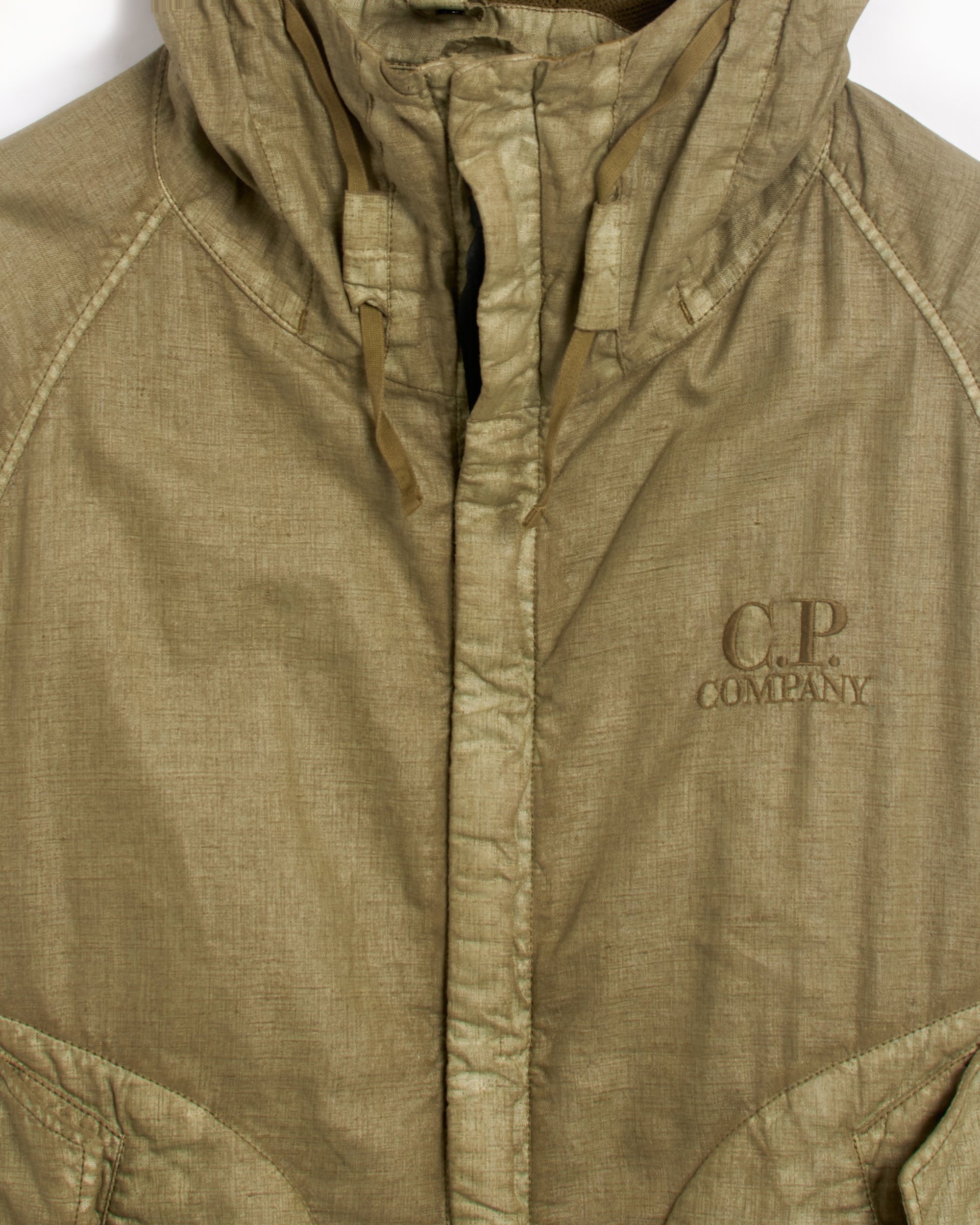 CP Company Men's Lino Wax Goggle Jacket Grün 18CMOW202A006284G-305 |  FOOTDISTRICT