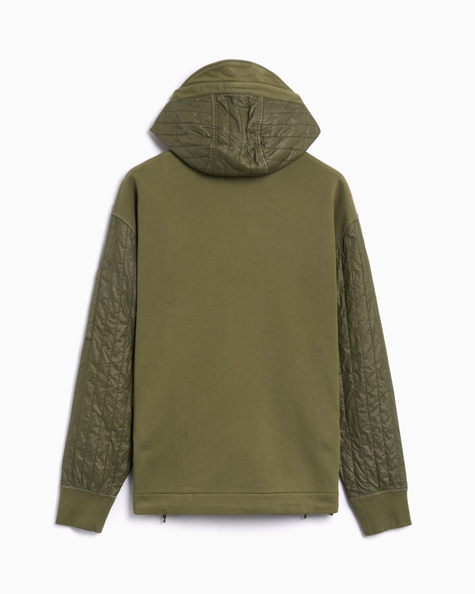 CP Company Diagonal Raised Fleece Men's Zip-Up Sweatshirt Green