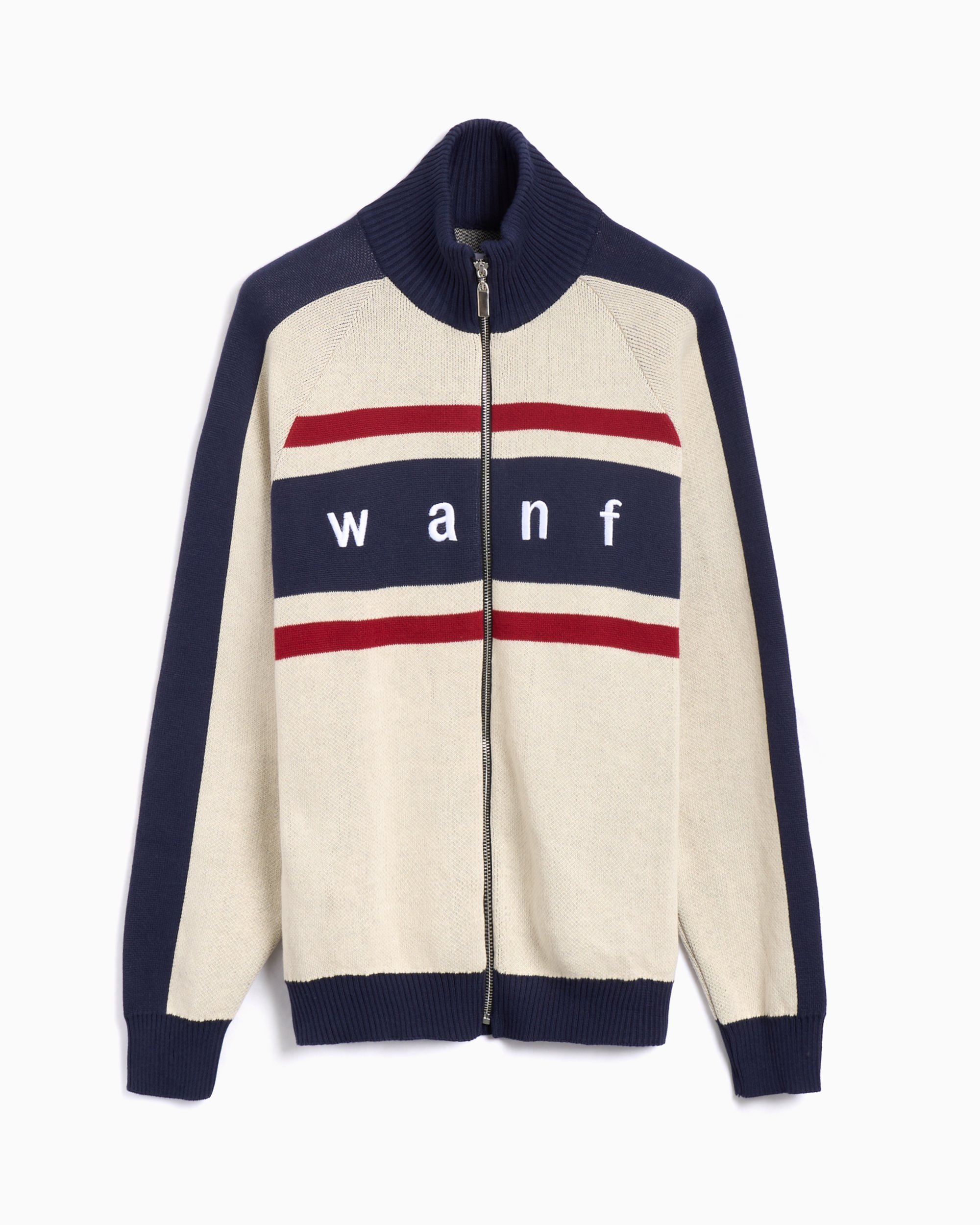 WE ARE NOT FRIENDS Tennis Zip Men's Cardigan Beige WANF