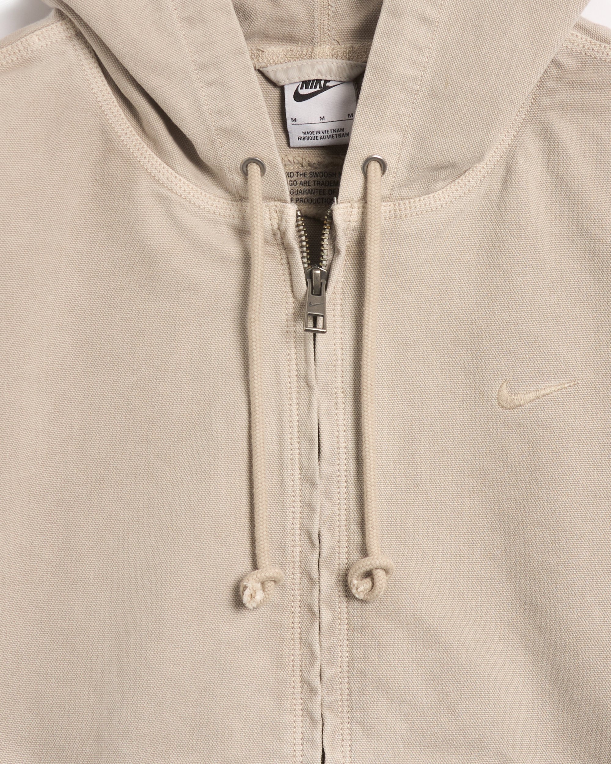 Nike Life Men s Full Zip Hoodie Beige FZ6575 014 FOOTDISTRICT