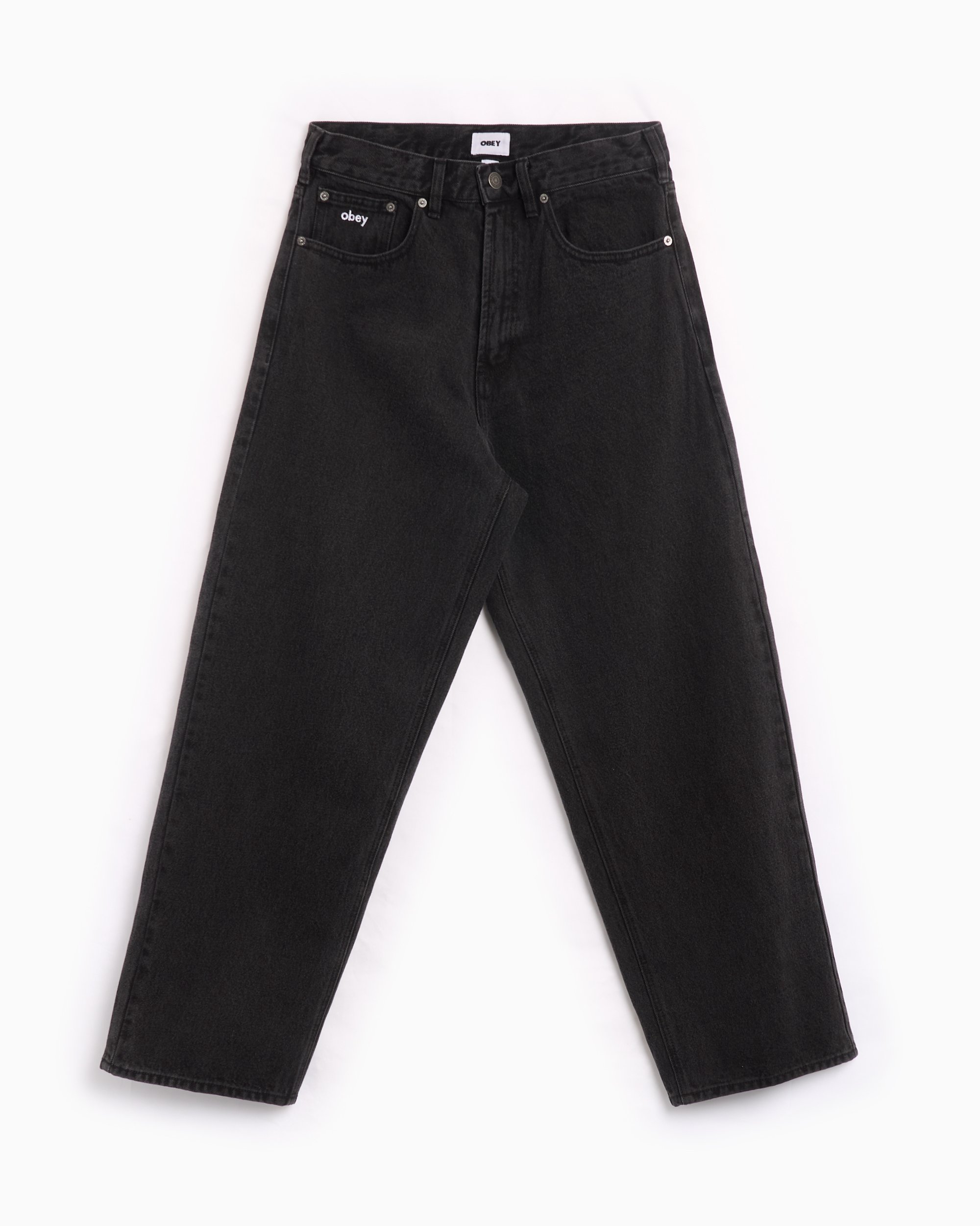 OBEY Clothing Bigwig Men's Baggy Denim Pants Black 142010087