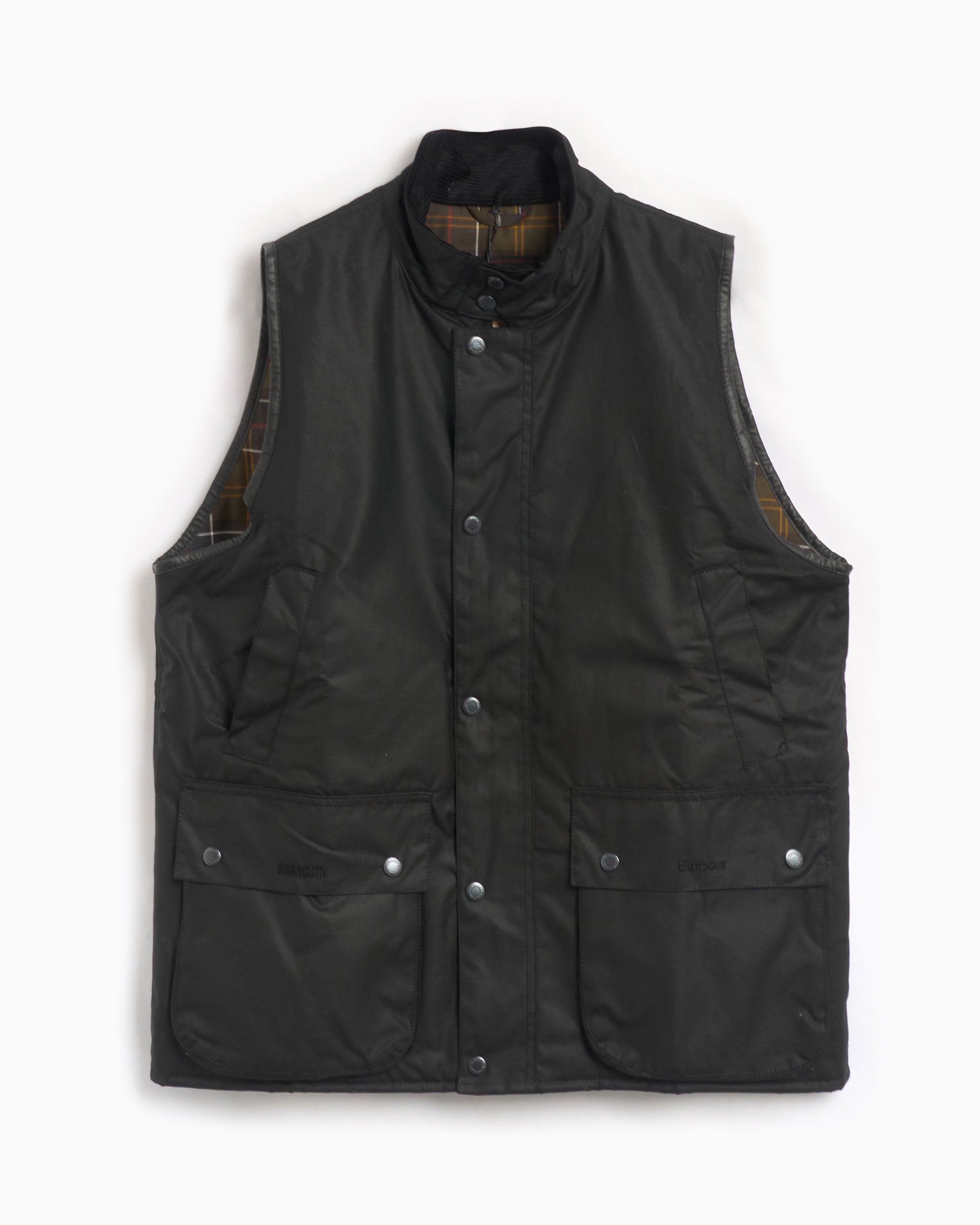 トップス Barbour oiled vest 94s XL Barbour x Baracuta Men's Wax Vest Men's Vest Black BRGIL0035