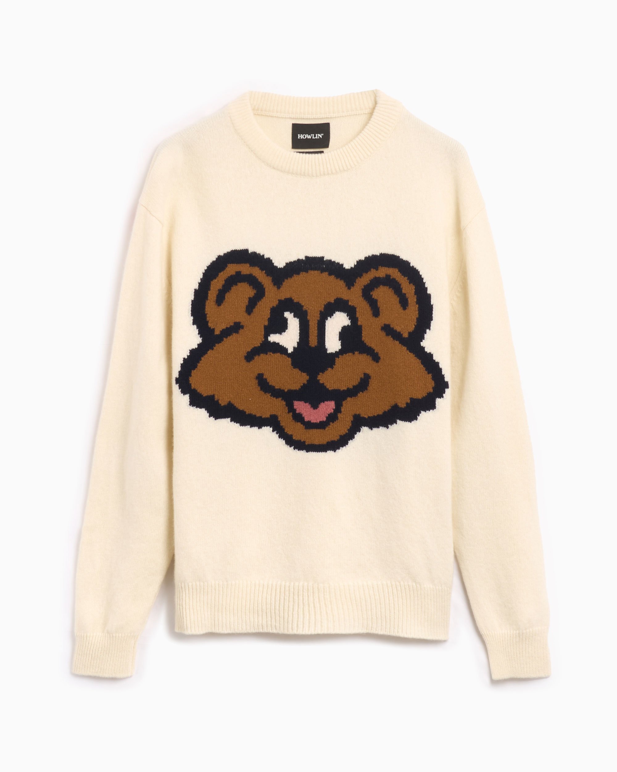 Howlin Real Big Shaggy Bear Men s Sweater Beige Real Big Shaggy Bear Ecru FOOTDISTRICT