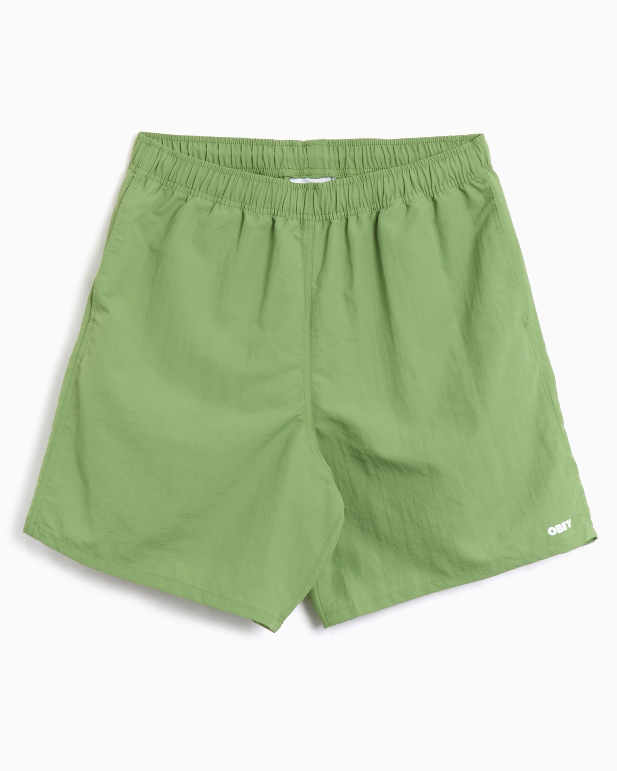 【正規取扱店】 Men's Bold Easy Clothing OBEY Nylon 172120121 Green Shorts パンツ