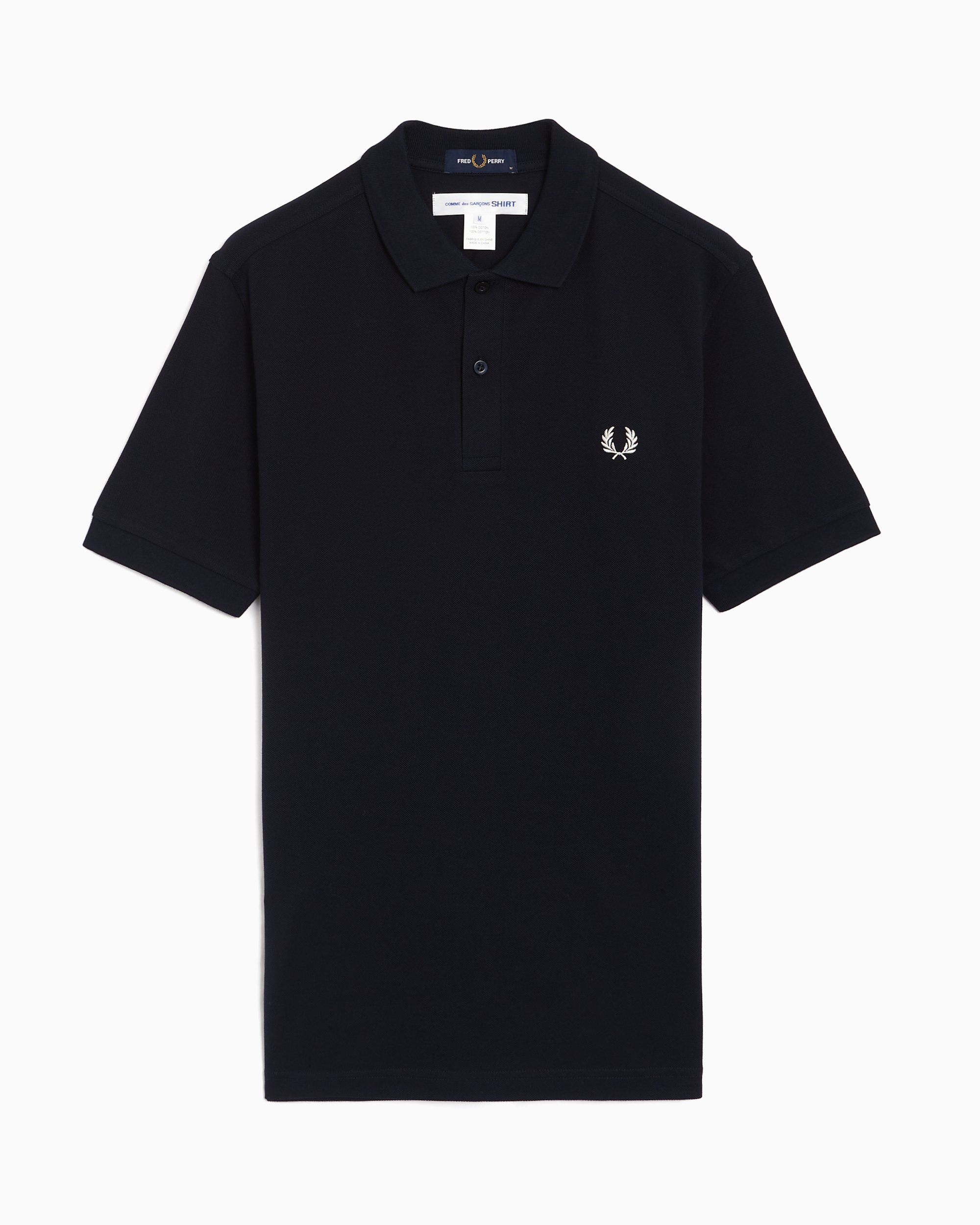 Comme Des Garcons Shirt x Fred Perry Men s Knit Polo Black FN T501B W24 2 FOOTDISTRICT