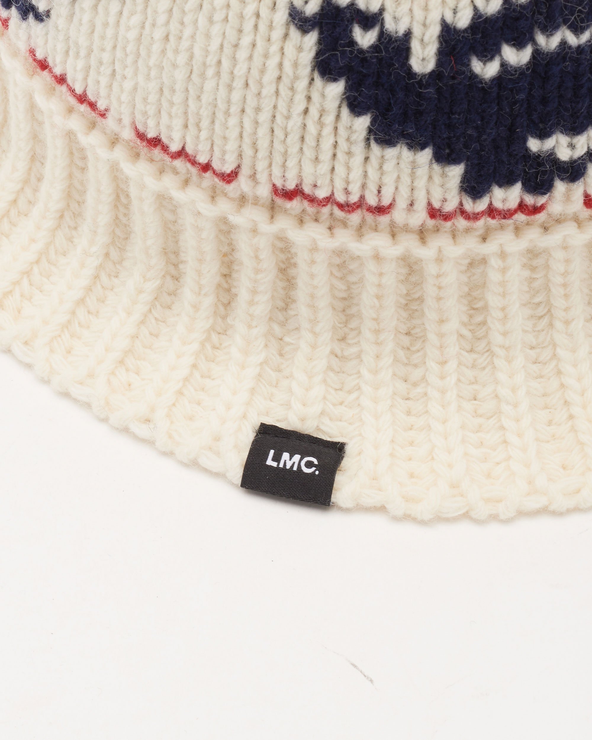 LMC Peace Unisex Crochet Bucket Hat White LM23FHG127CRM