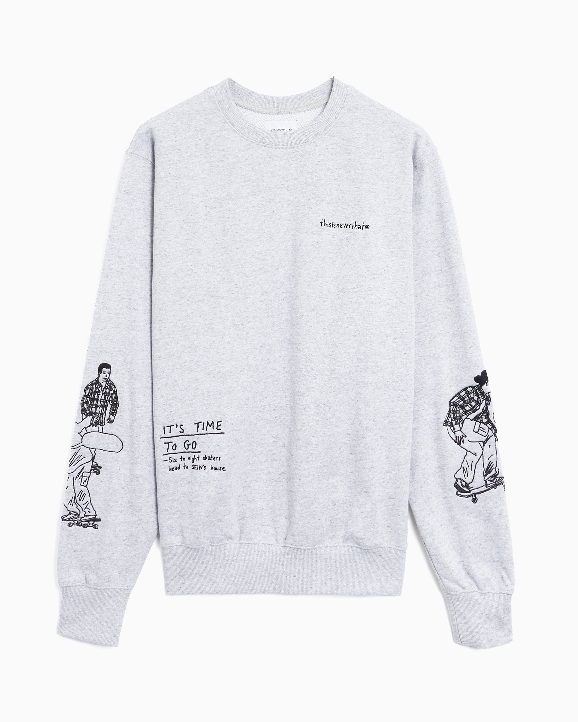 thisisneverthat® Sketch Men's Embroidery Sweatshirt Gray