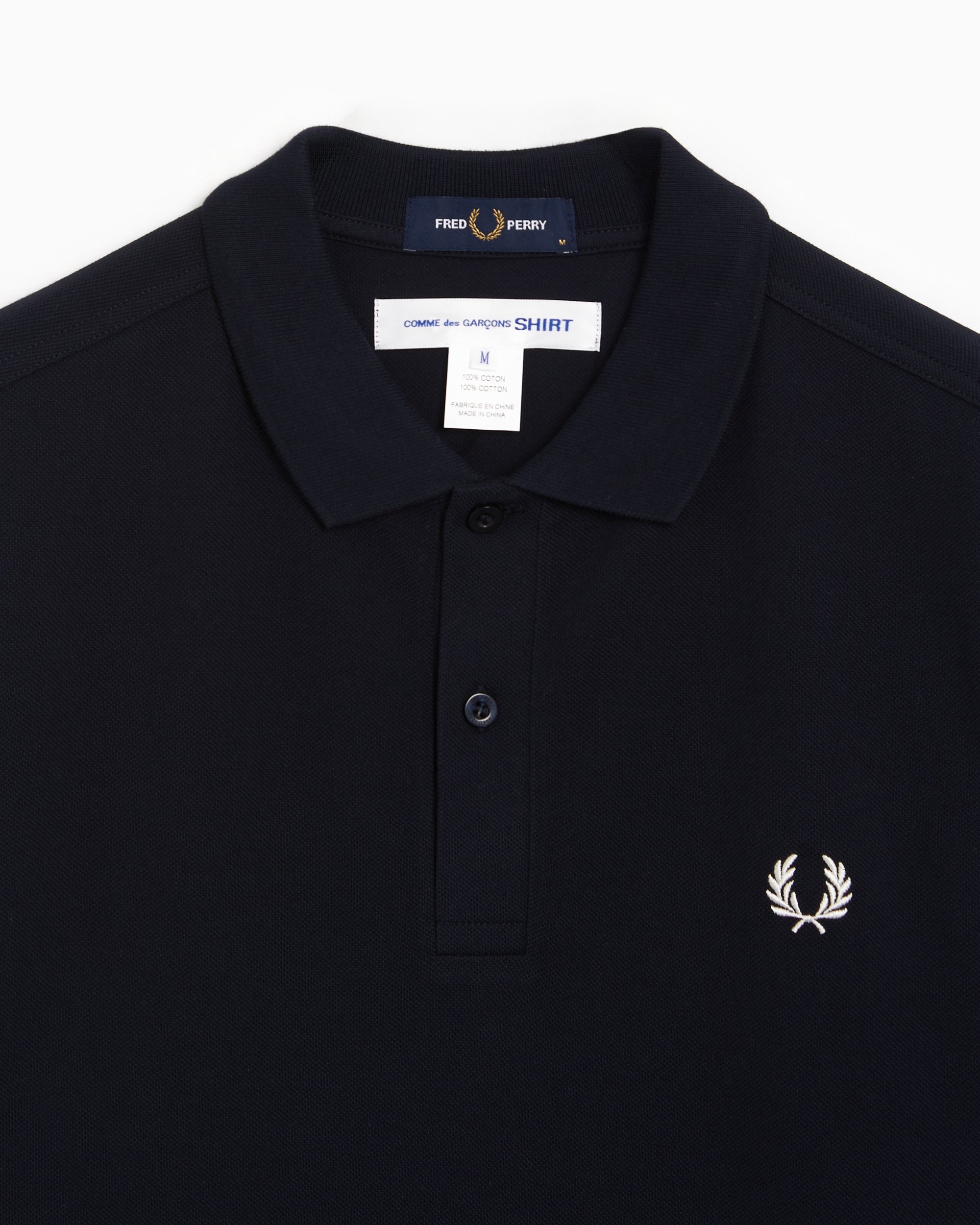Comme Des Garcons Shirt x Fred Perry Men s Knit Polo Black FN T501B W24 2 FOOTDISTRICT
