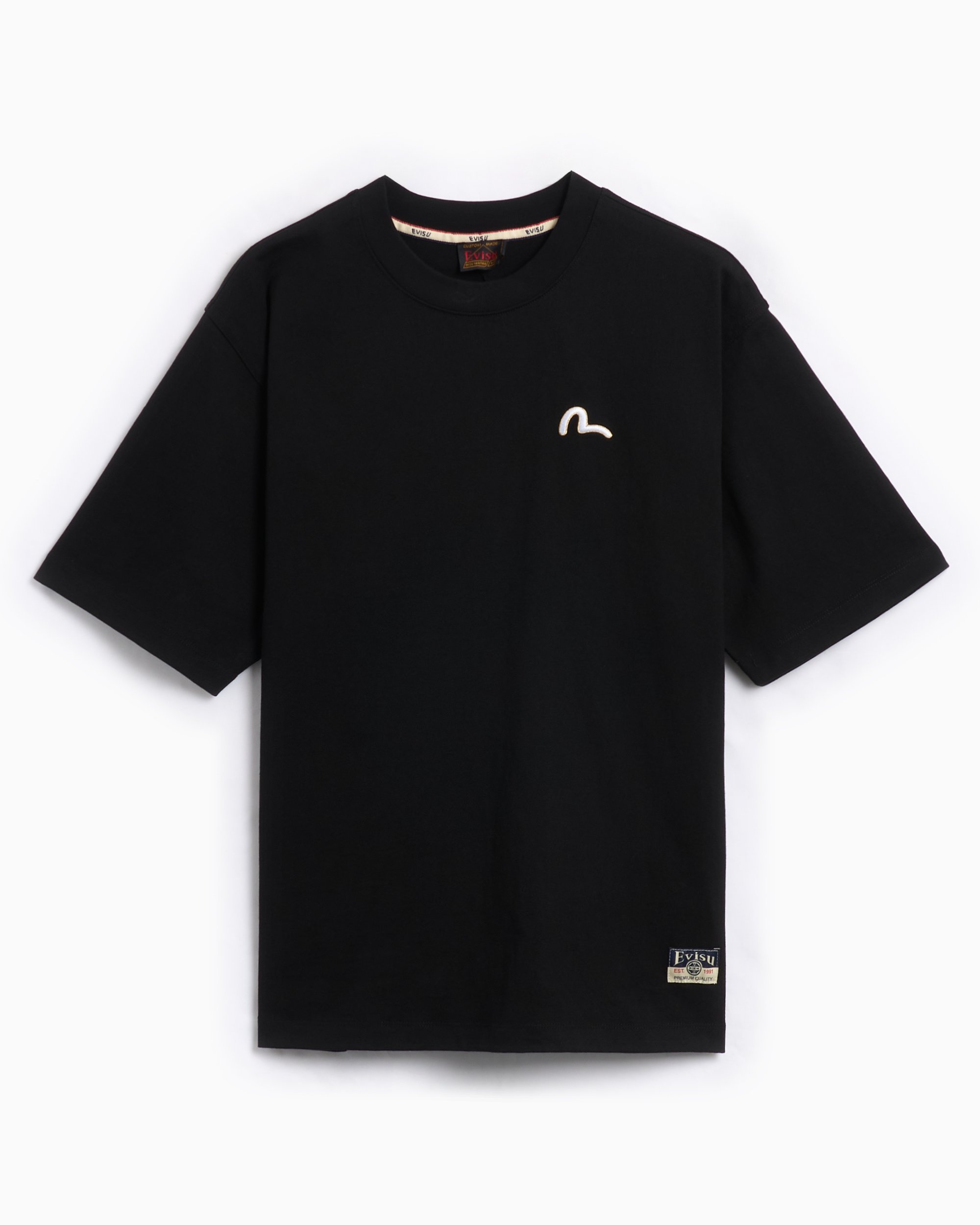 EVISU Seagull Emb & Carp Men's Print T-Shirt Black 2EAHTM4TS7068-BLACK |  FOOTDISTRICT