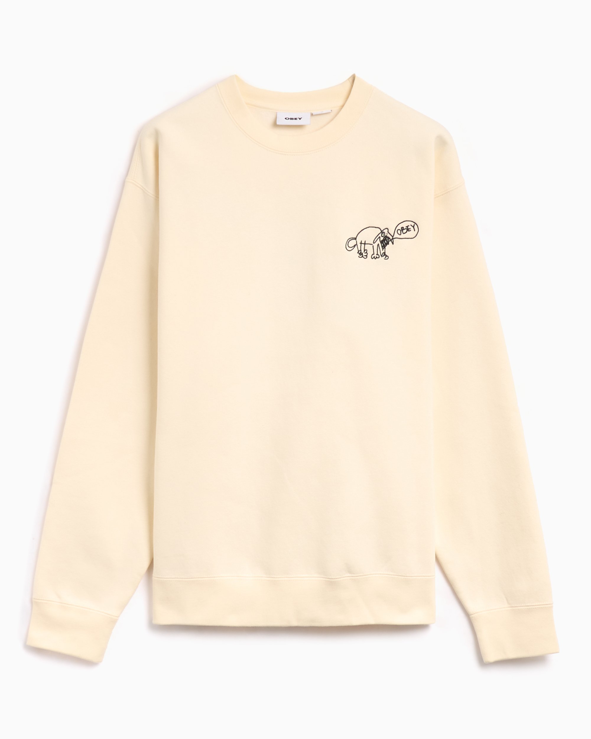 OBEY Clothing Dog Doodcrew Men's Sweatshirt White 112480155-UBL |  FOOTDISTRICT
