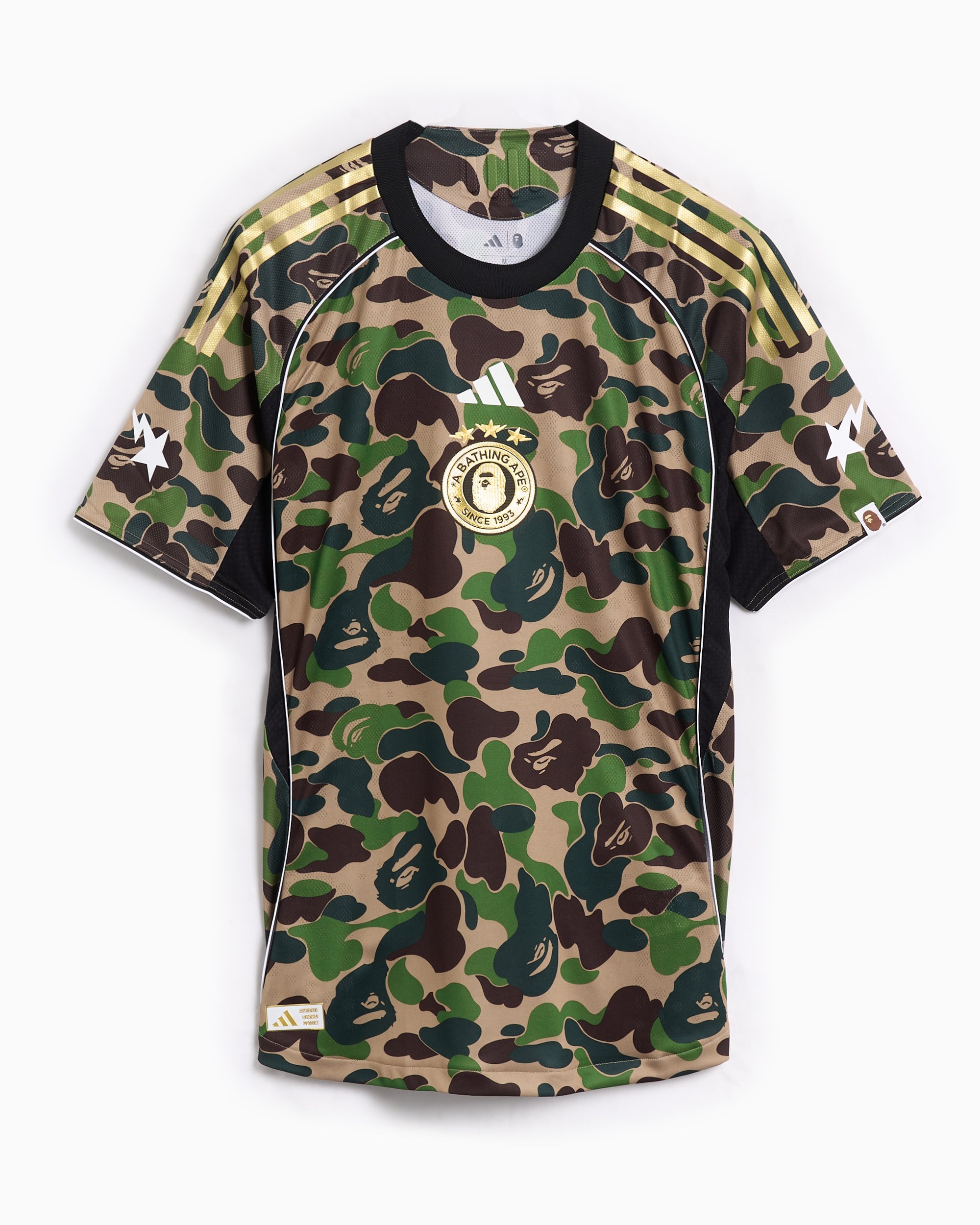 Lサイズ adidas × BAPE Jersey Tops Tシャツ adidas Originals x BAPE Football Graphic Slim Men's Jersey T