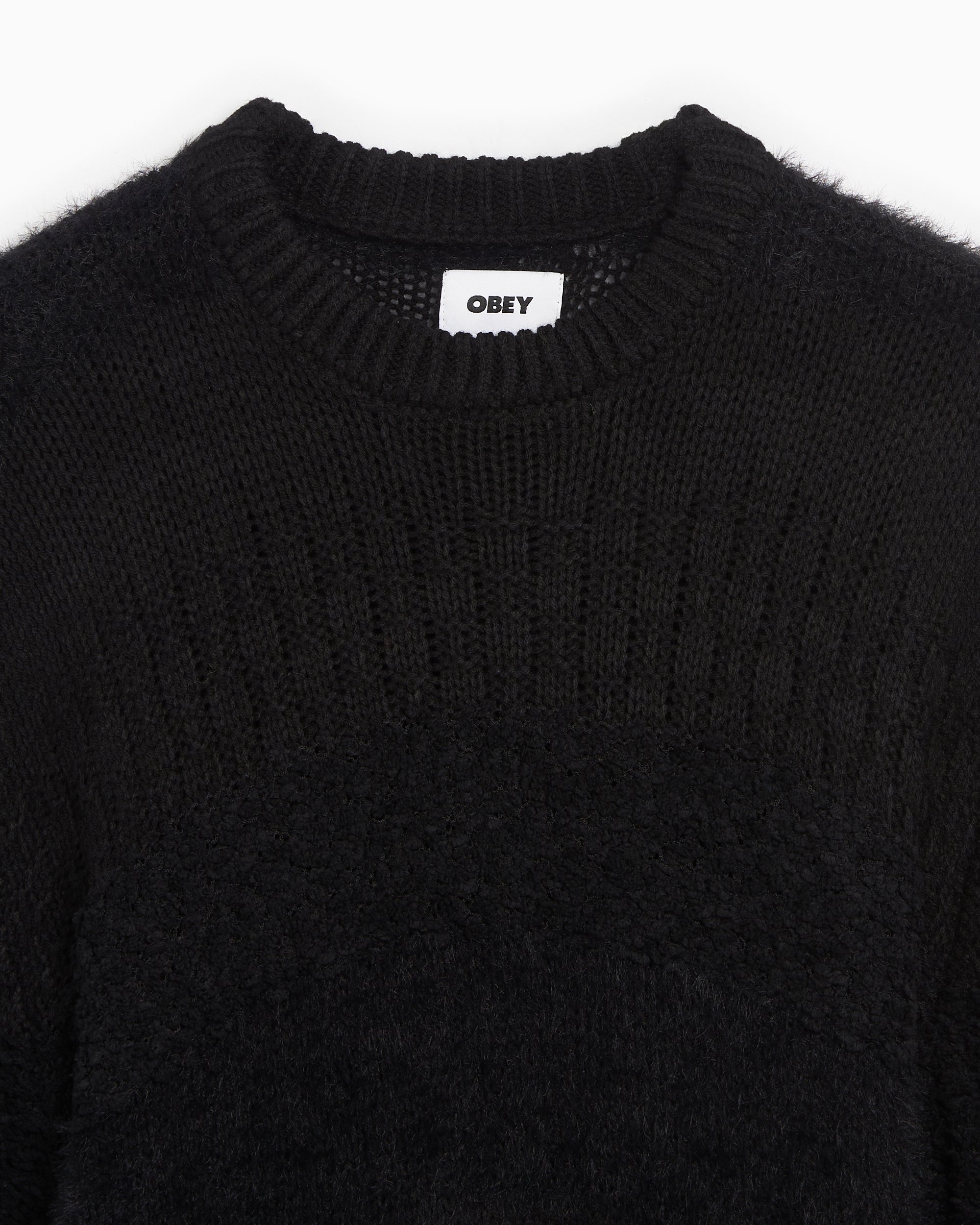 OBEY Clothing Charles Men s Sweater Black 151000092 BKM FOOTDISTRICT