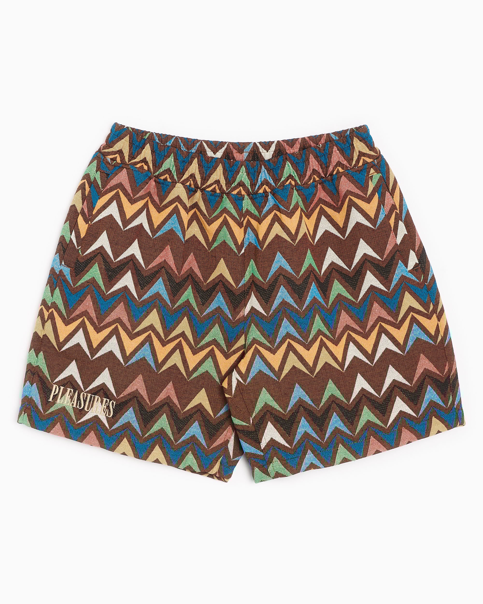 Pleasures Basket Men's Woven Shorts Brown P23SP047-BROWN