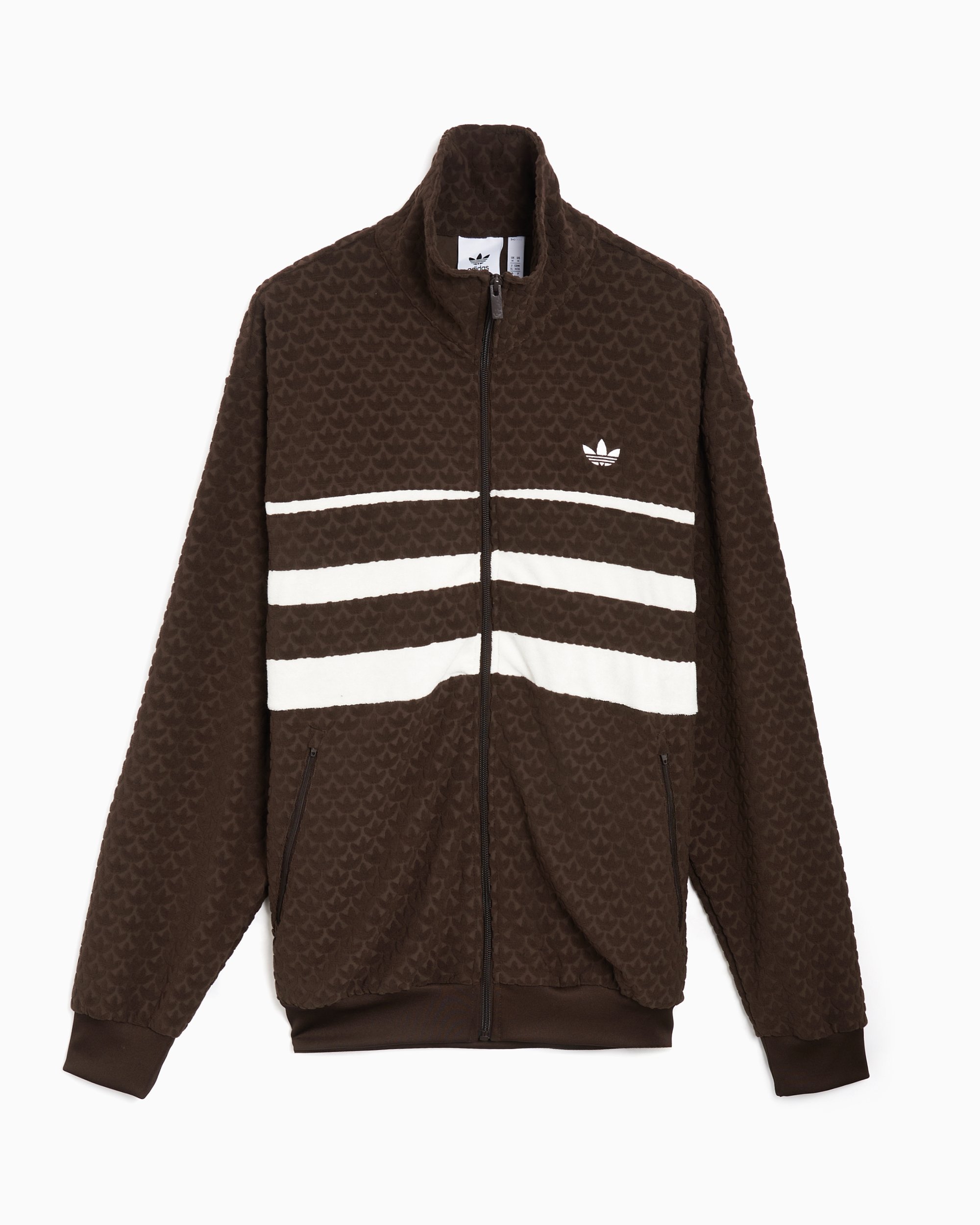 adidas Originals Q12 Men's Monogram Track Jacket Brown JP4419 | FOOTDISTRICT