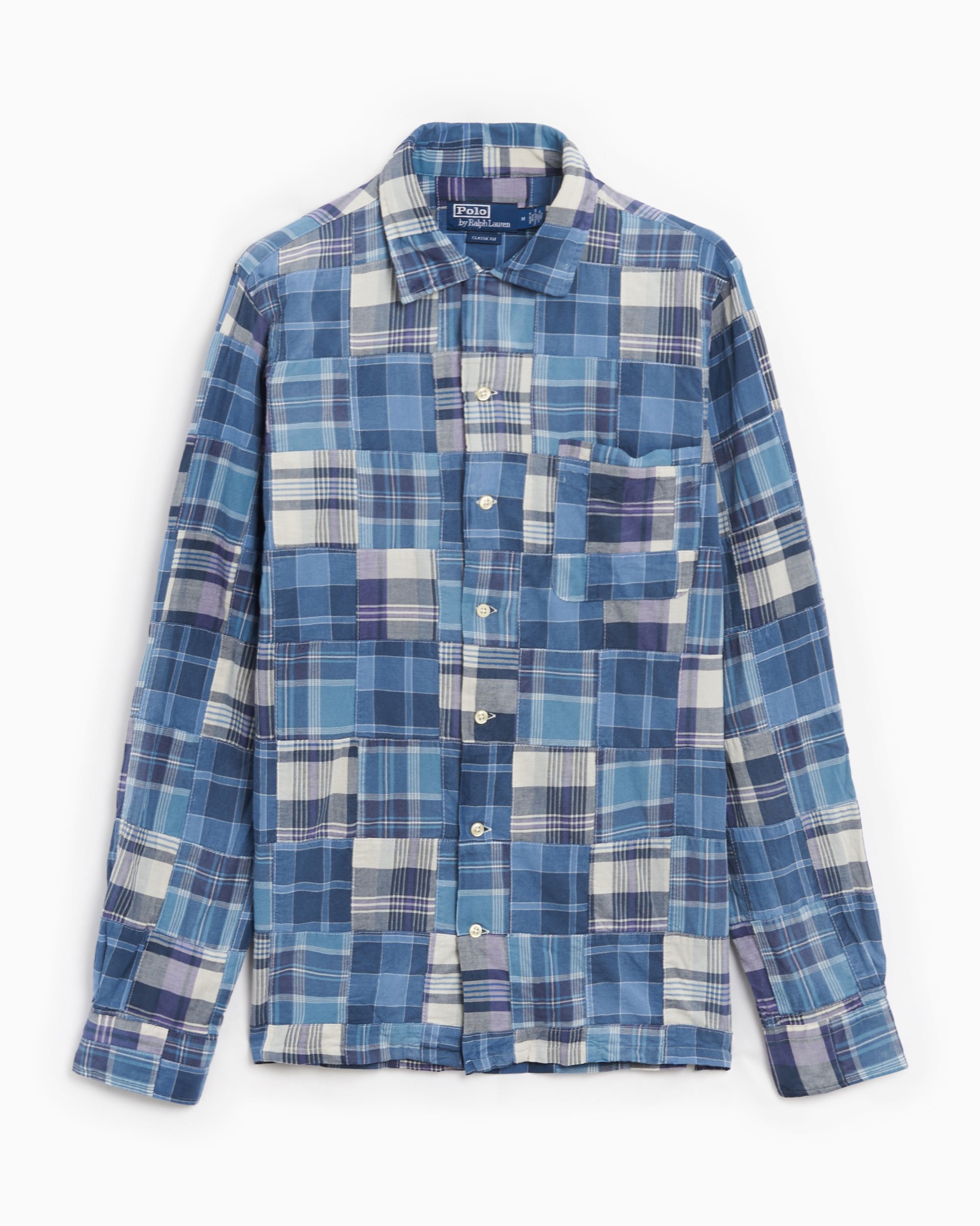 Polo Ralph Lauren Patchwork Men s Shirt Blue 710934692001 FOOTDISTRICT