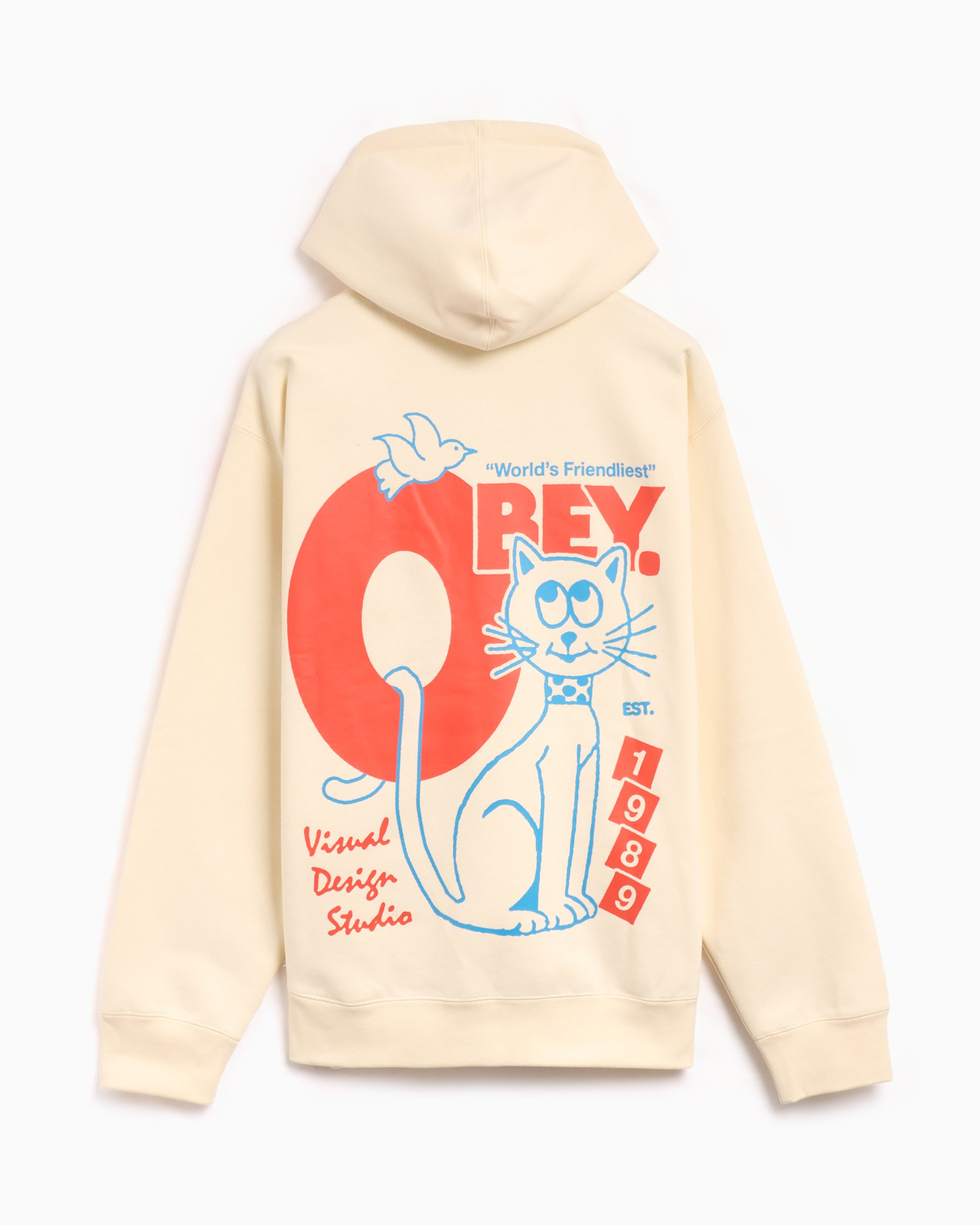 OBEY Clothing Obey Worlds Friendliest Men s Hoodie White 112843930 UBL FOOTDISTRICT
