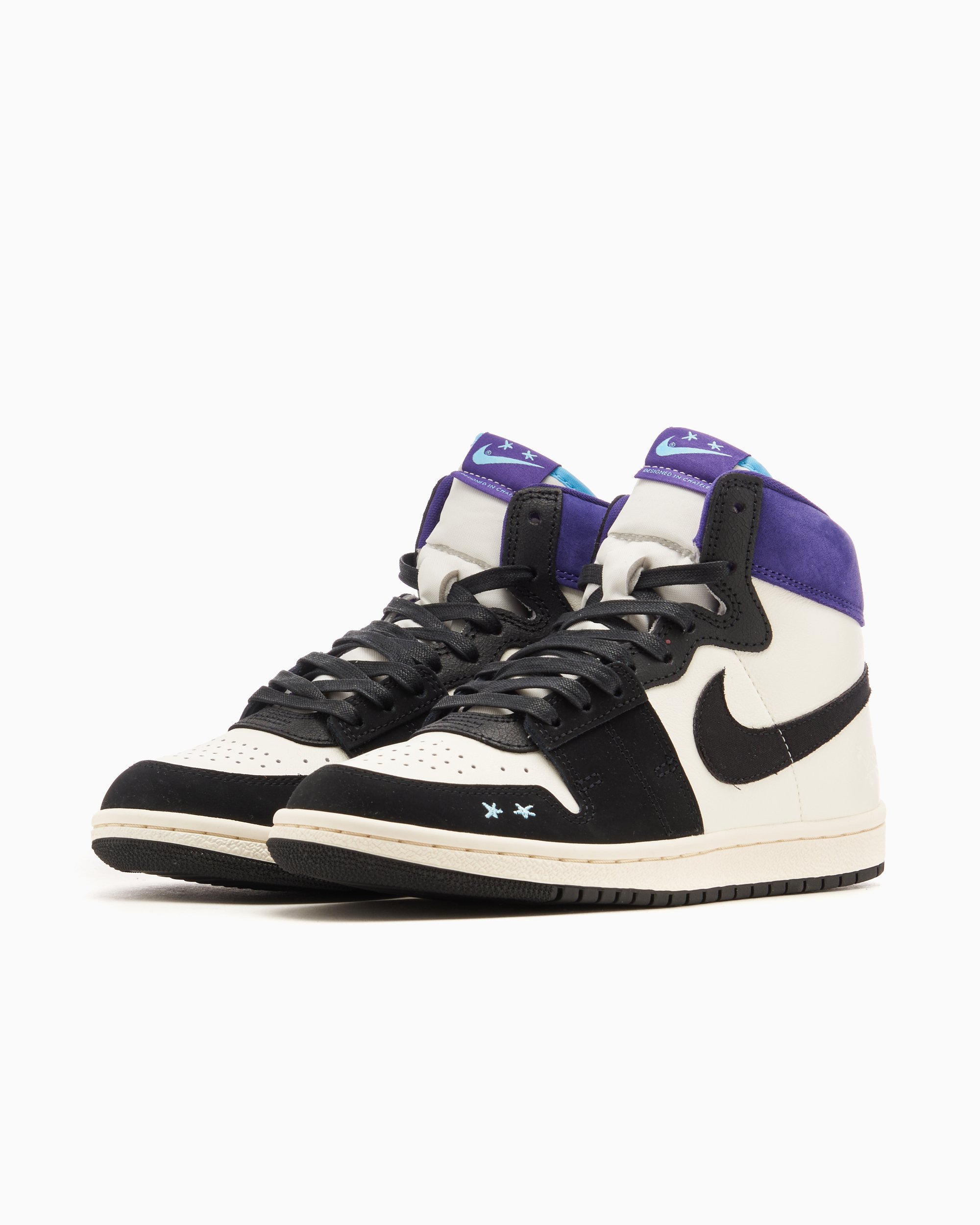 Black and purple nike high tops store