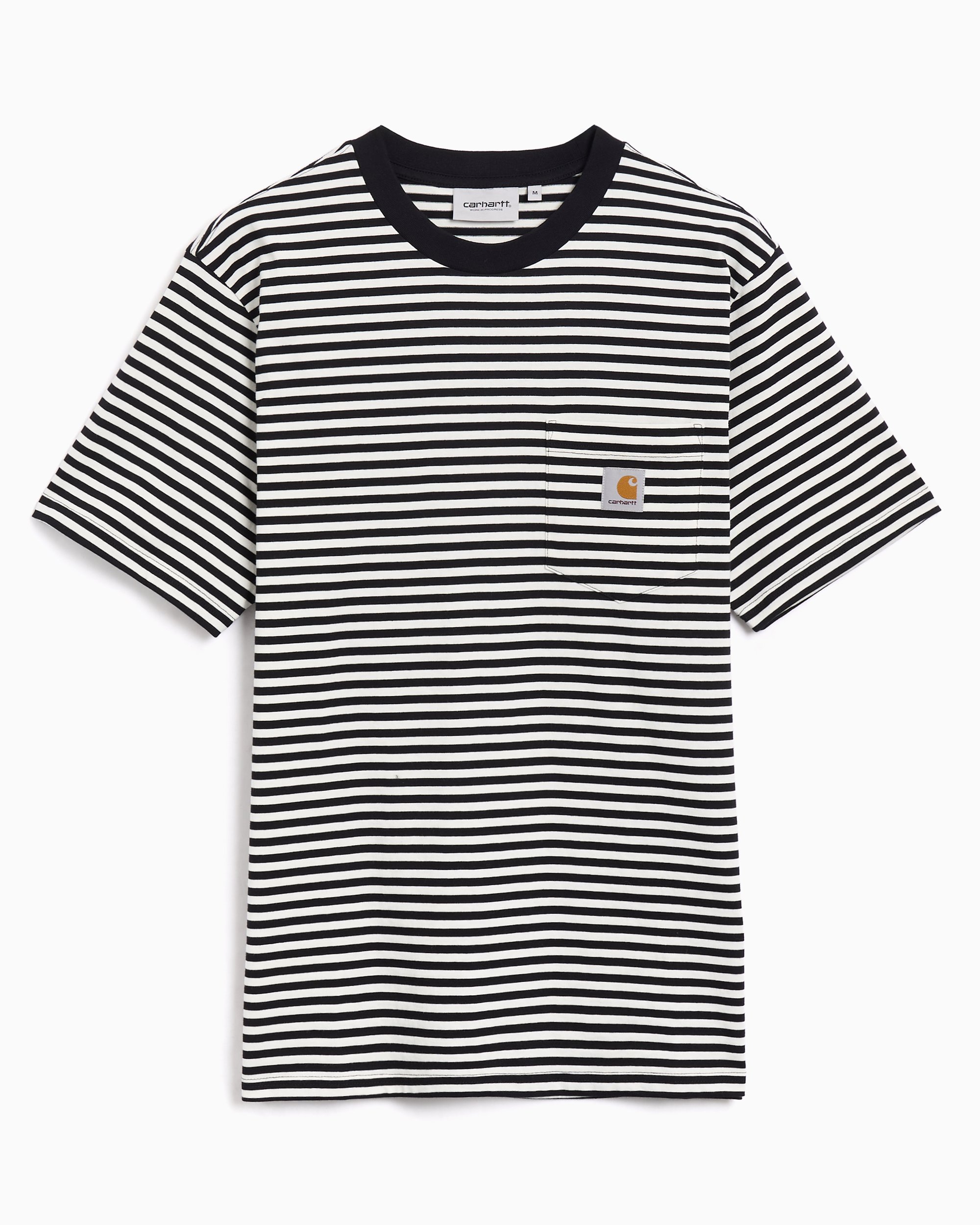 T-Shirt rayé Carhartt WIP Verner Pocket Unisex Noir I033816-2JGXX