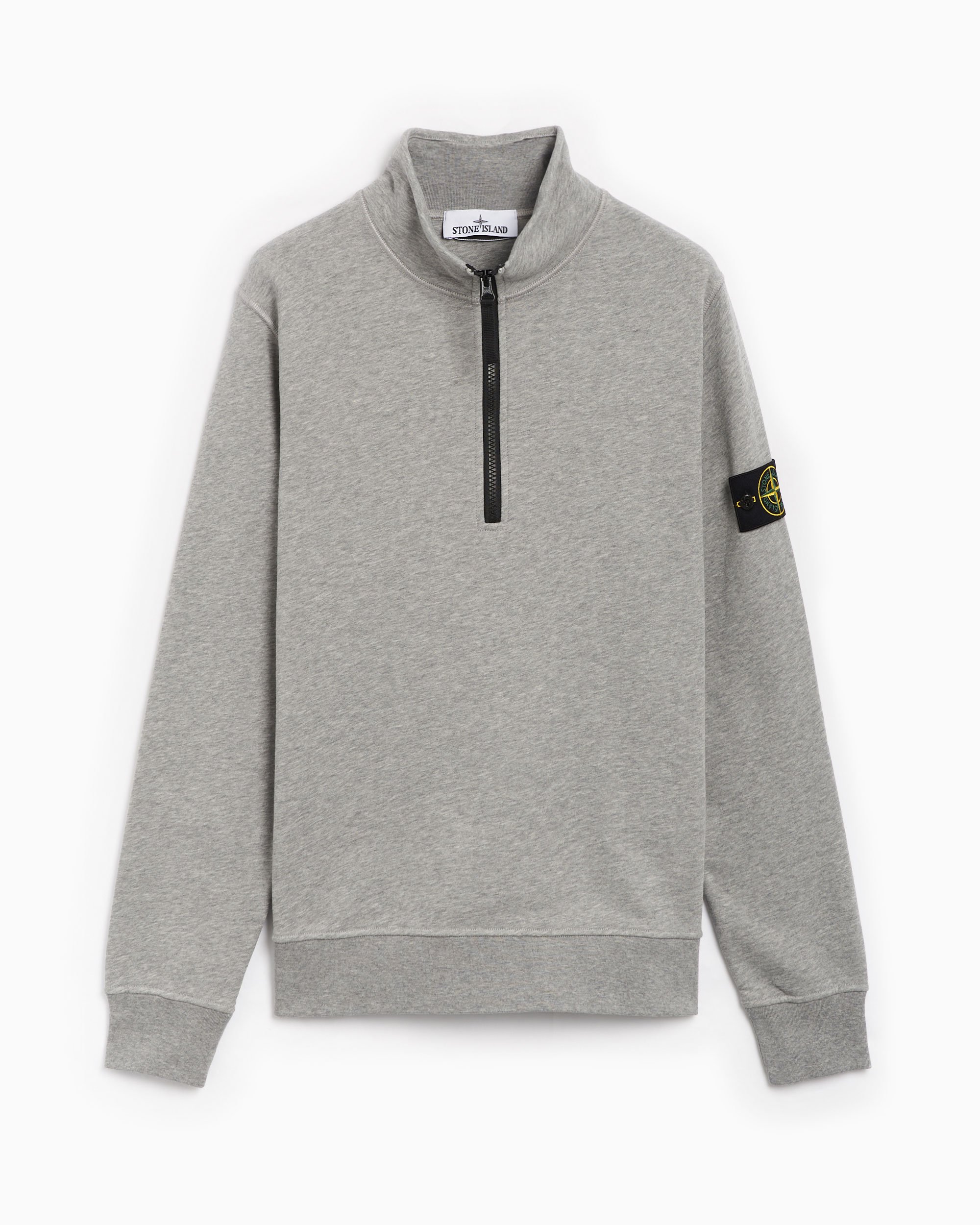 Stone Island Men s Half Zip Sweatshirt Gris 801561951 A0M64 FOOTDISTRICT