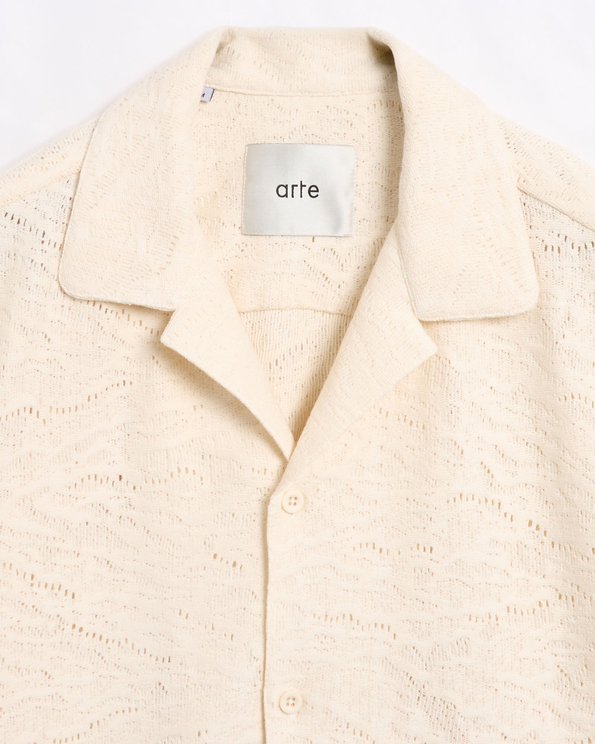 Tシャツ・カットソー Arte Antwerp SS25 RED PRINT BEIGE SHIRT (SS25 024S CREAM) Arte Antwerp Red Print Shirt Cream SS25-024S - GRAIL