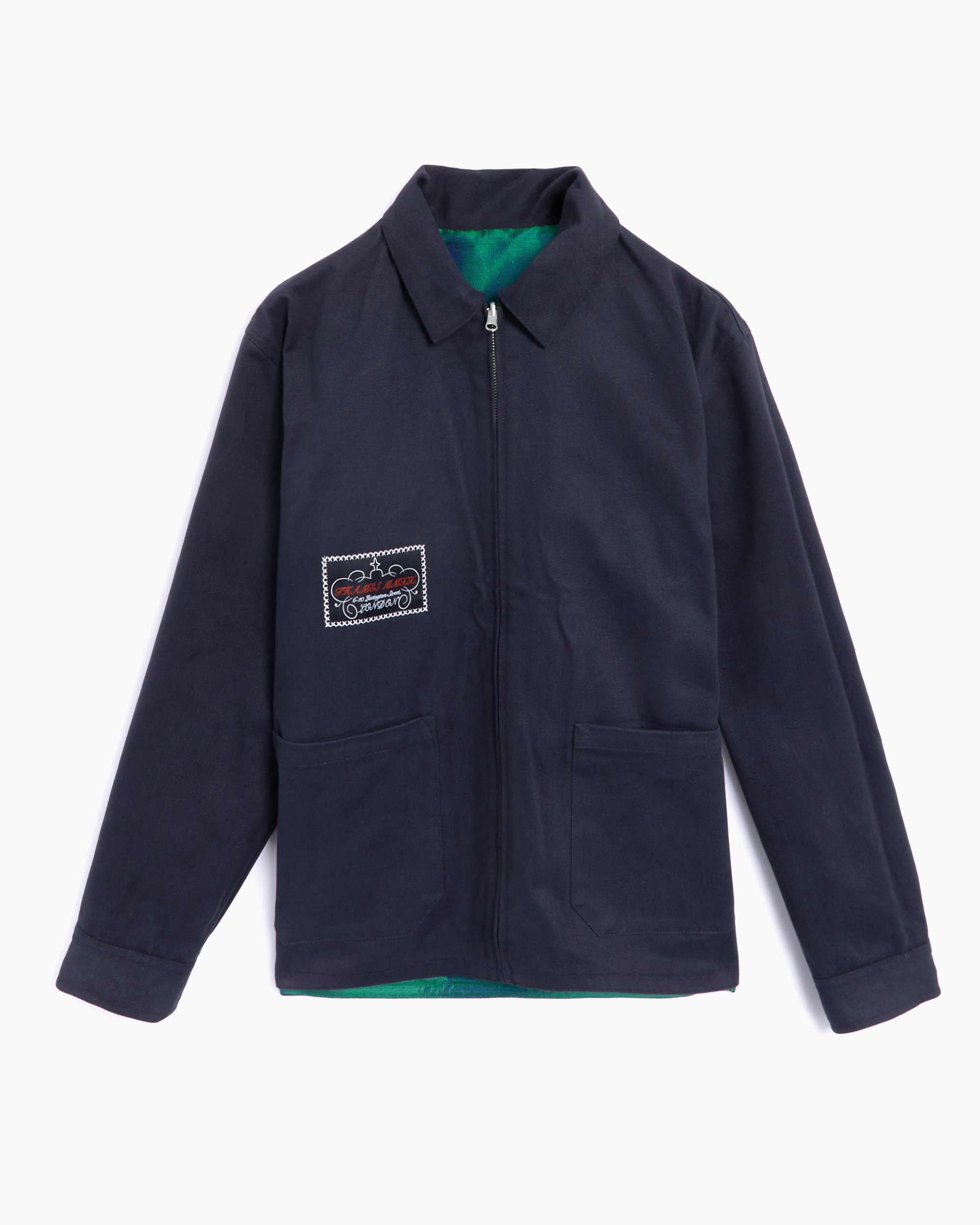 THAMES MMXX. Verso Men's Reversible Work Jacket Blue MMXX0924JKTNVY017 |  FOOTDISTRICT