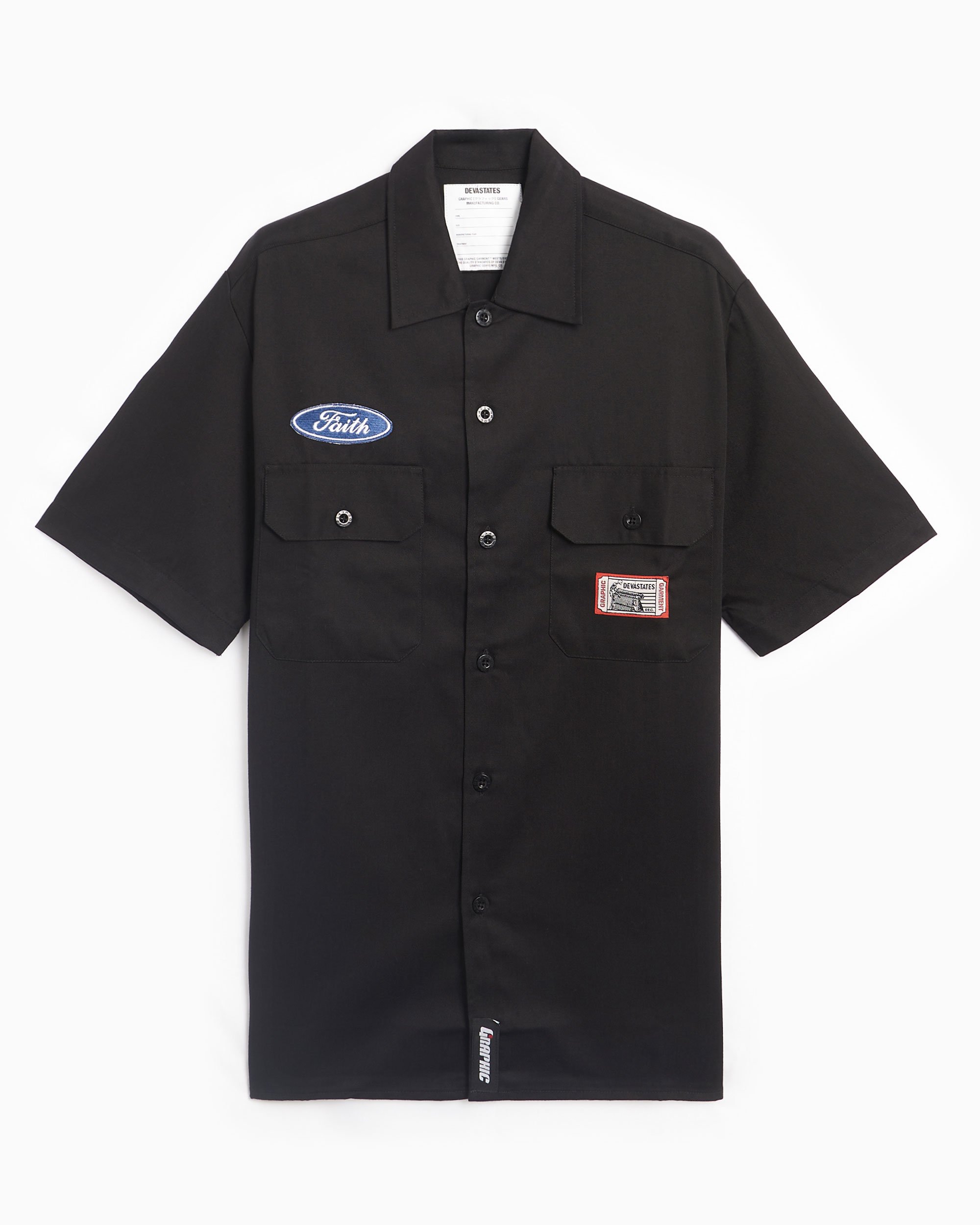 Black short sleeve work shirt 2025