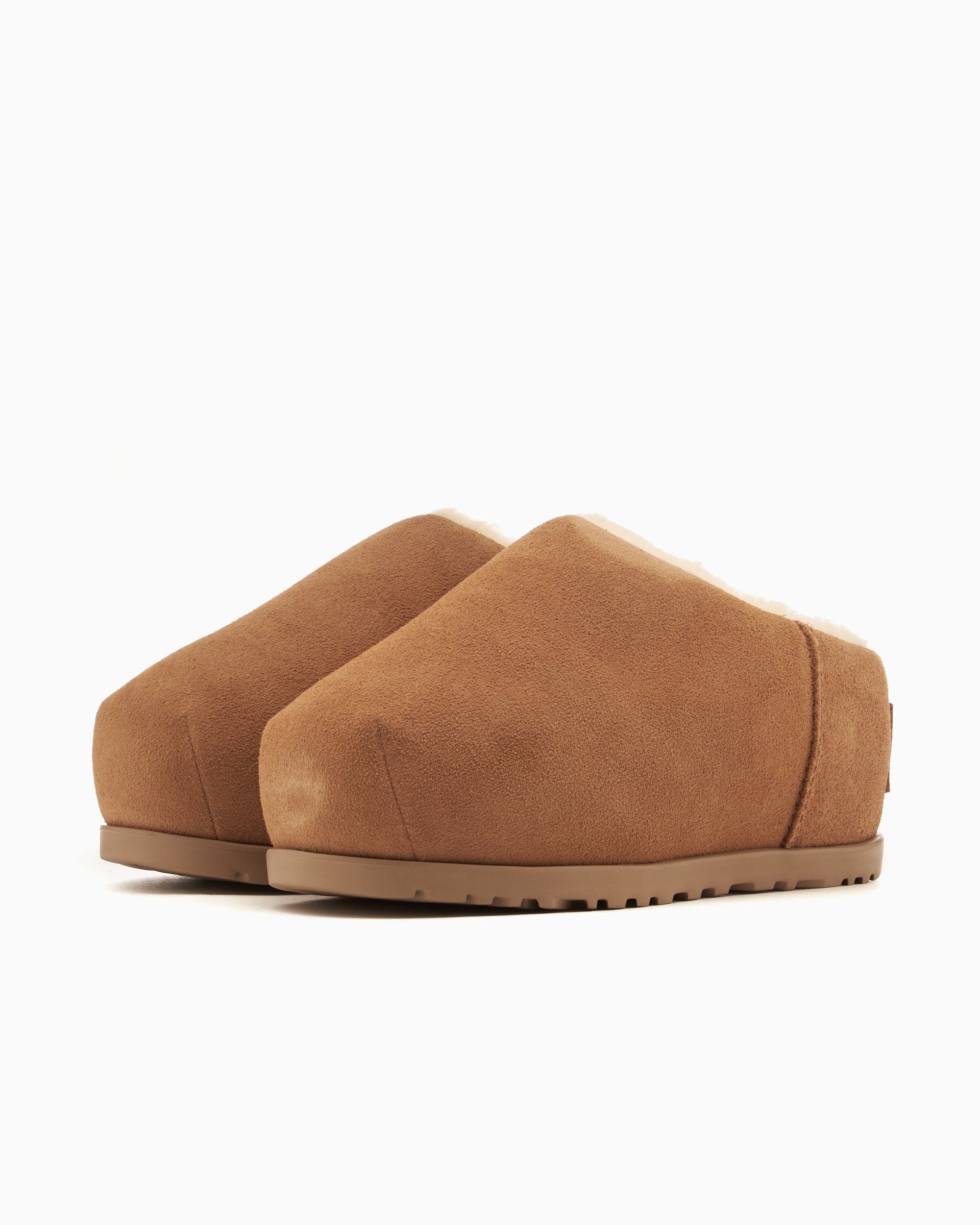 Brown ugg slides discount