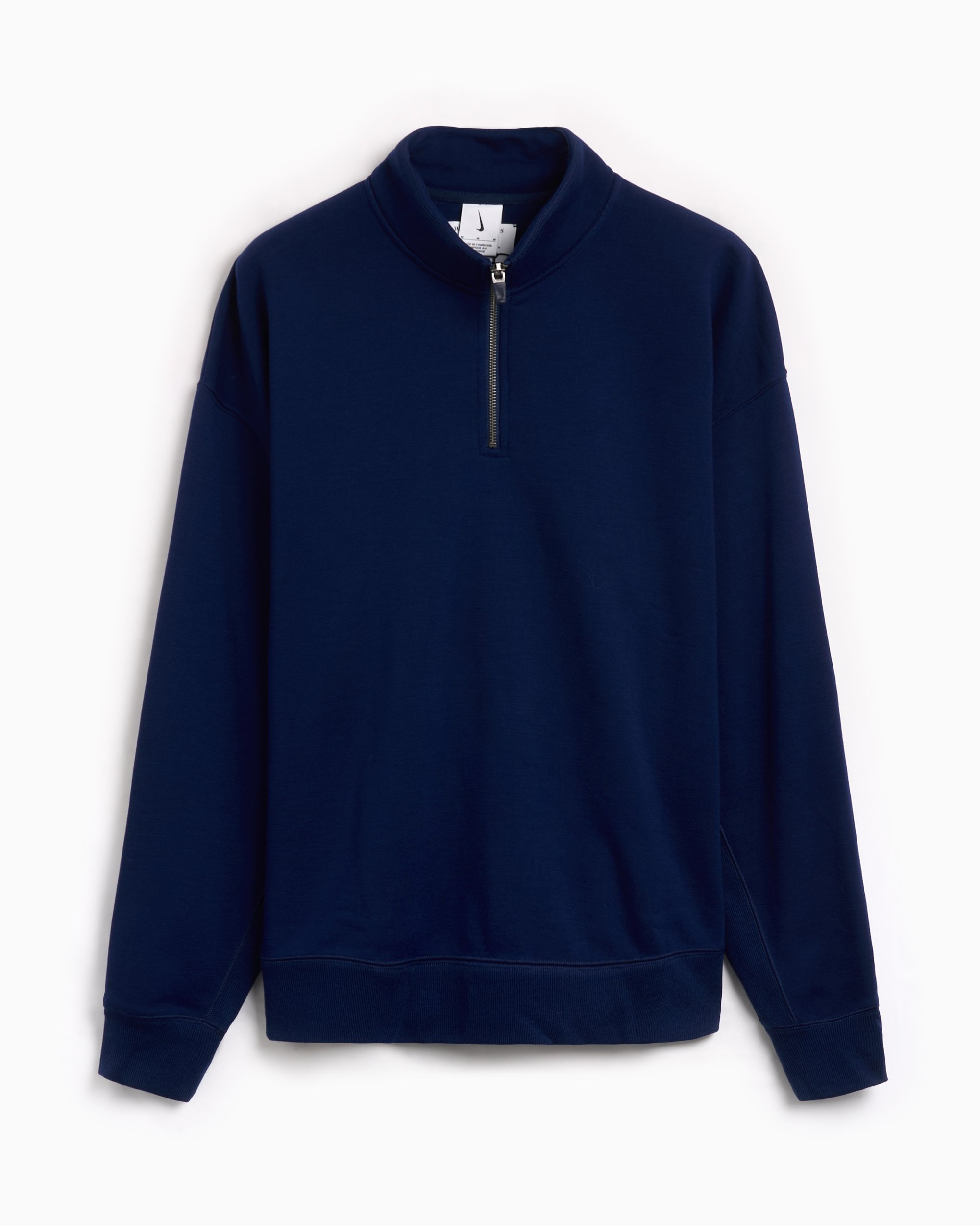 Nike Unisex Wool Classics Quarter Zip Sweatshirt Azul FV4891 492 FOOTDISTRICT