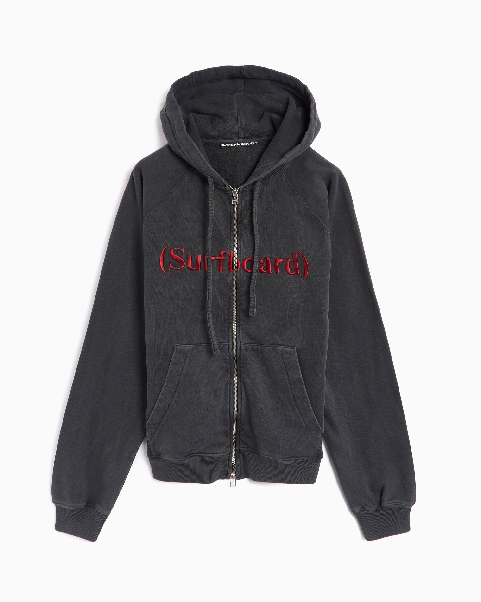 【STOCKHOLM SURFBOARD CLUB】ZIP UP HOODIE Stockholm Surfboard Club Logo Zip Hoodie Black – Très Bien