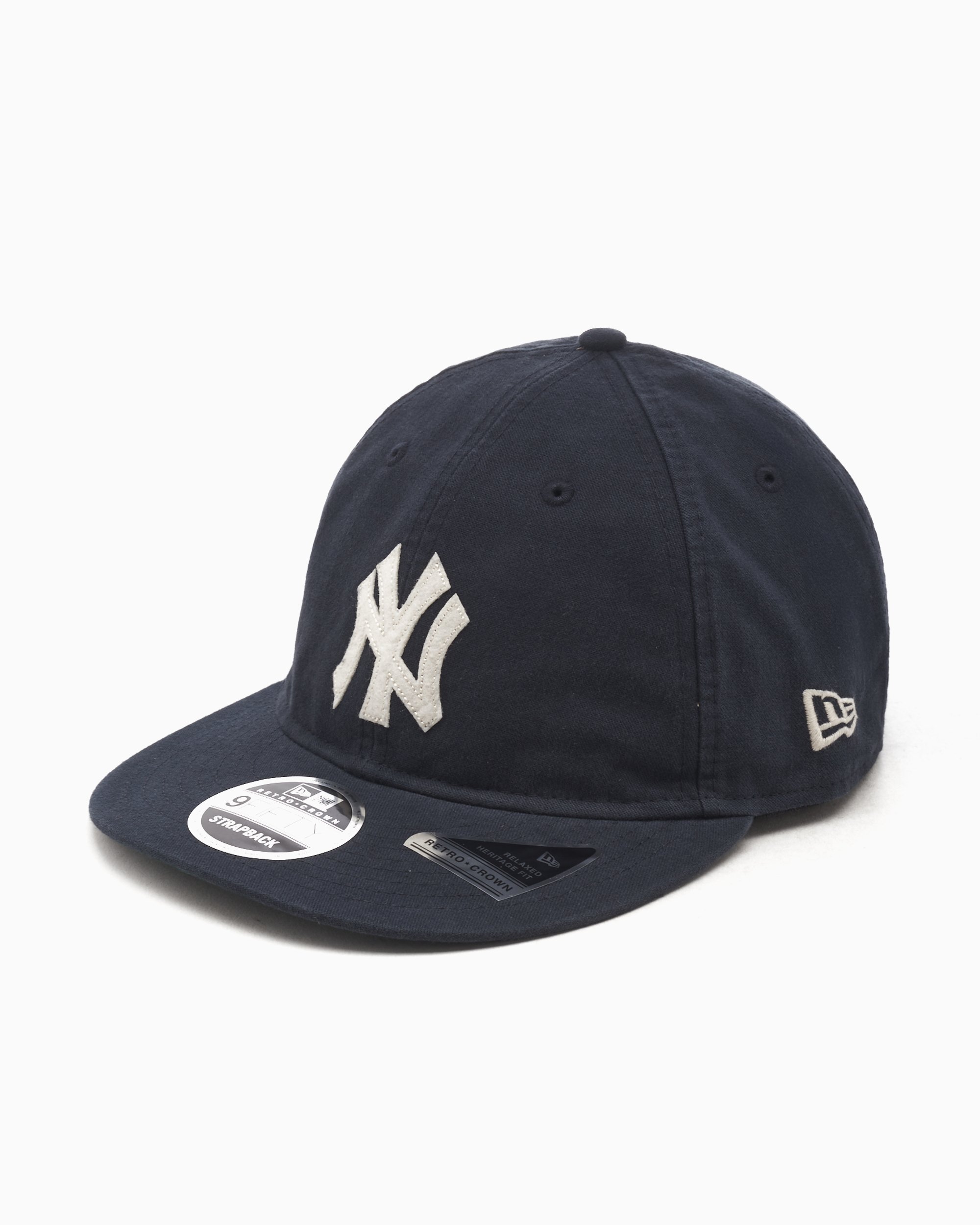 New Era New York Yankees Canvas Felt Logo Navy Retro Crown Unisex Cap Blue 60586890 FOOTDISTRICT