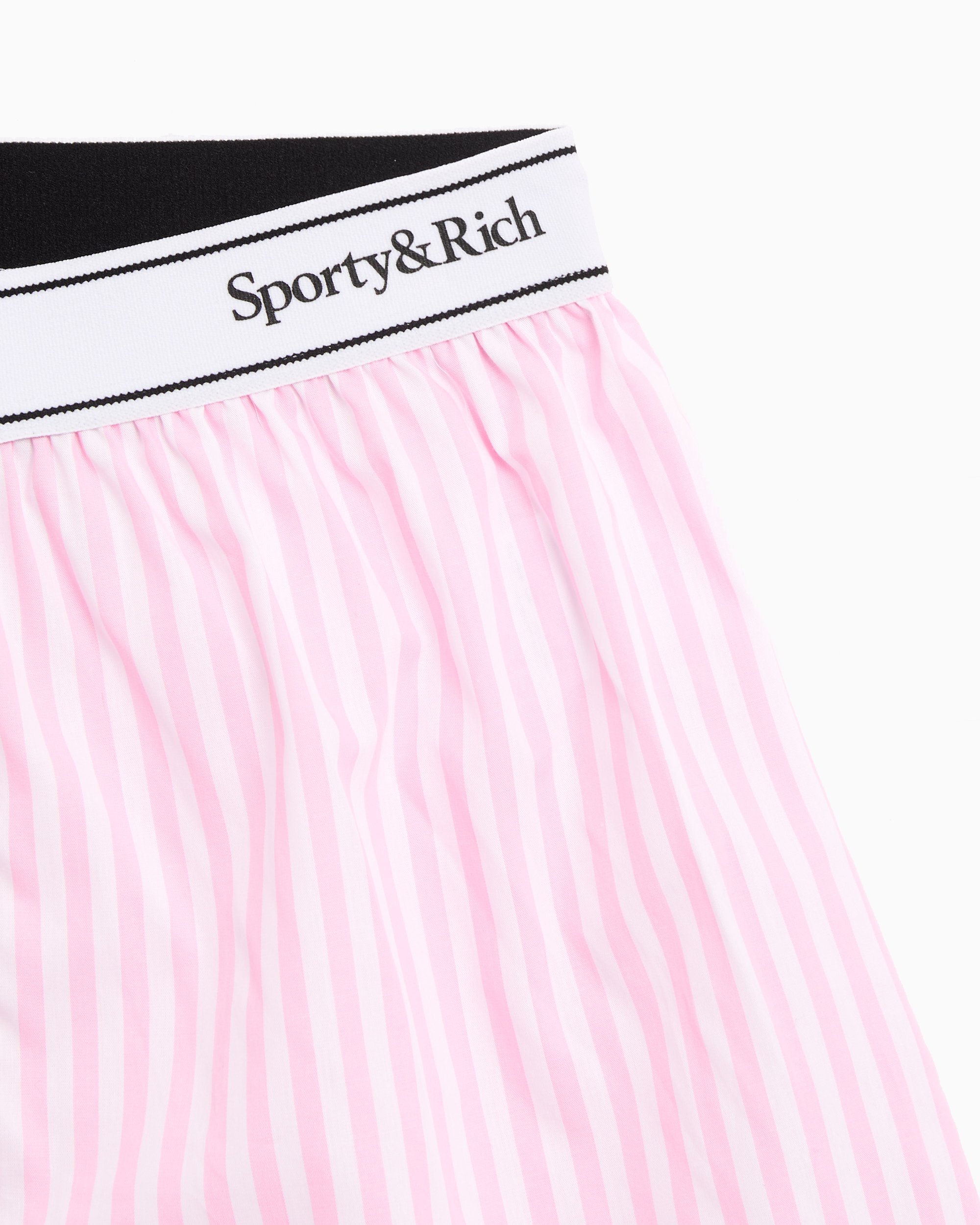 Sporty & Rich Serif Logo Unisex Boxer Shorts Pink