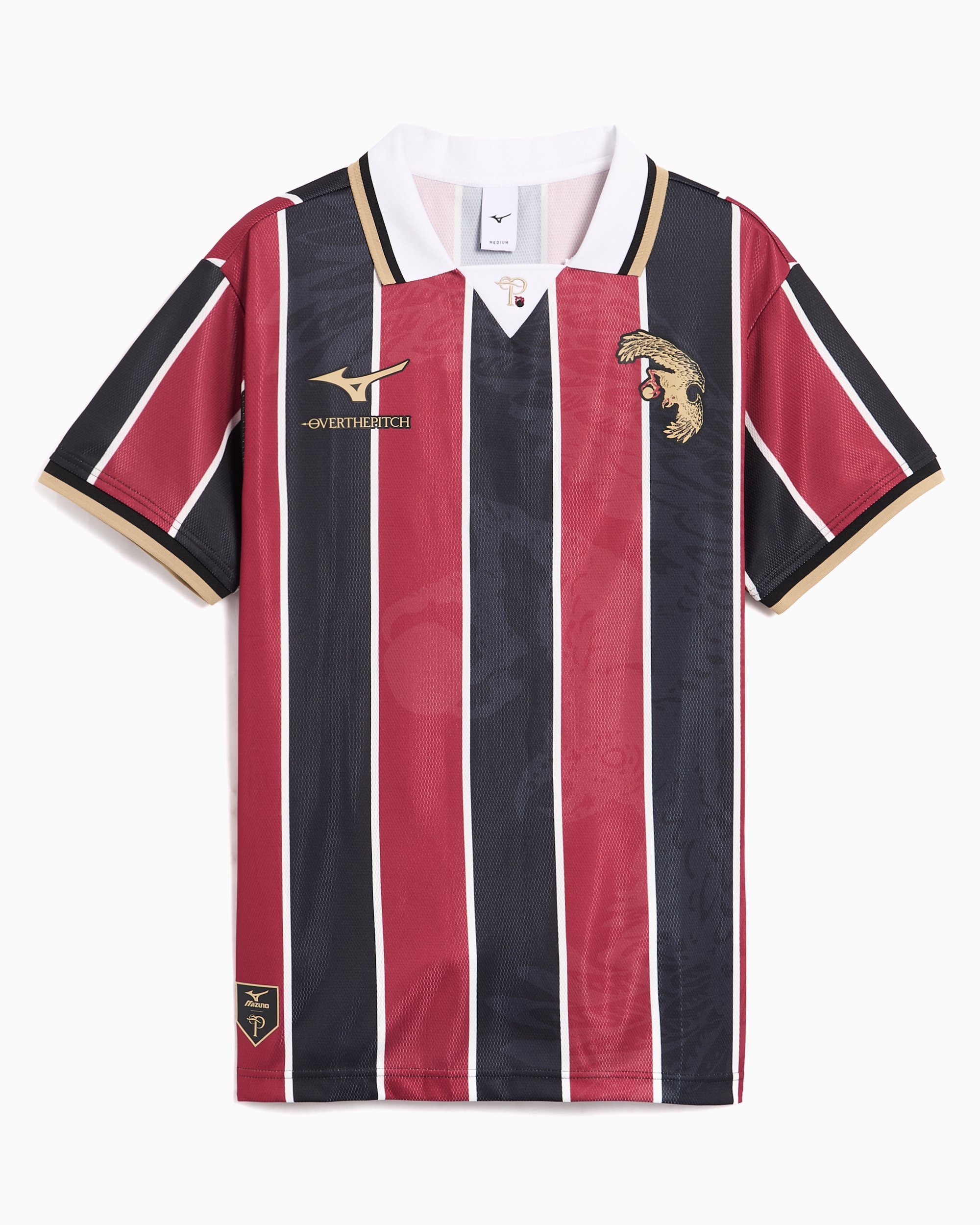 OVER THE PITCH x Mizuno Football Striped Men's Jersey T-Shirt