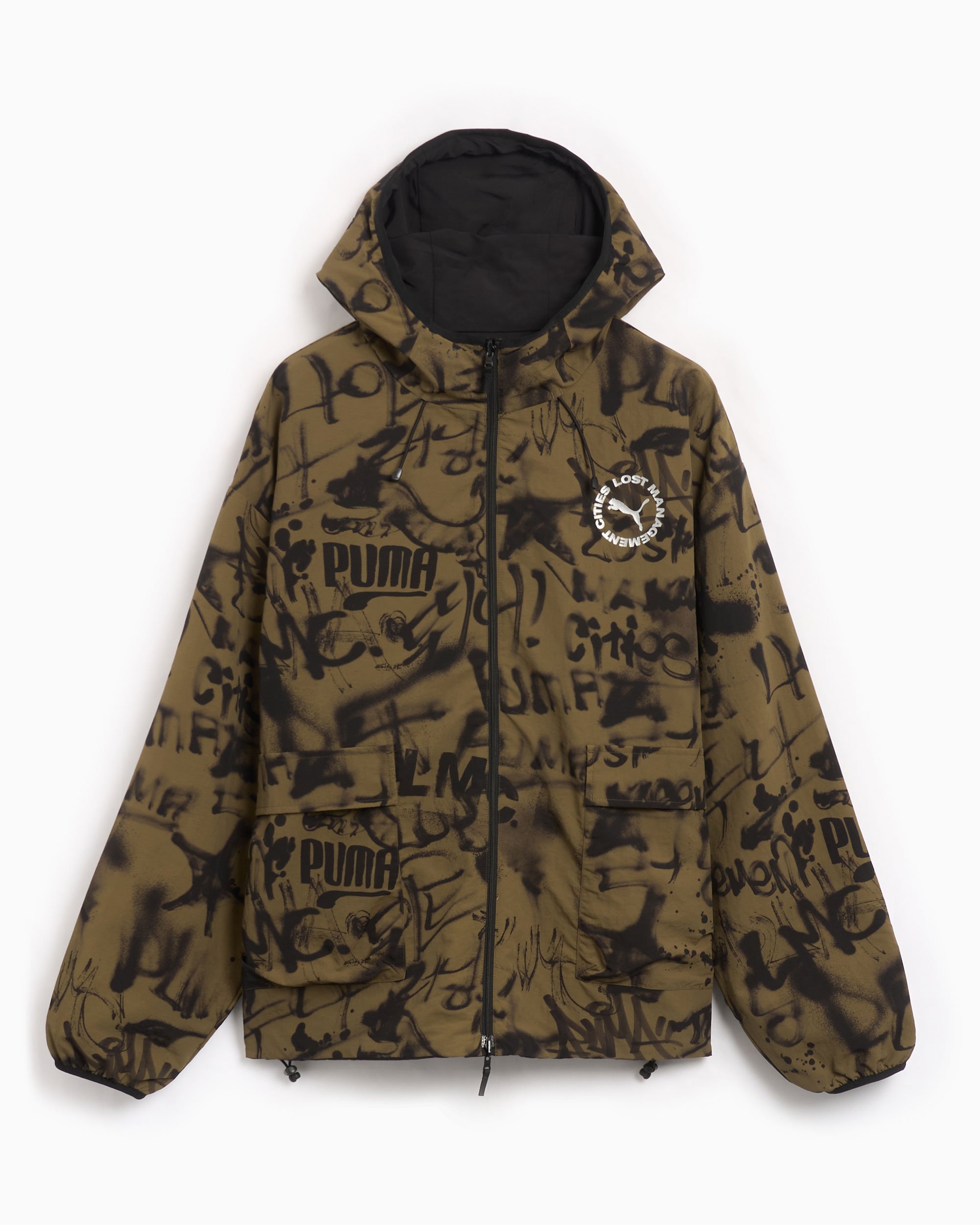 Puma x LMC Men s AOP Reversible Jacket Verde 626565 40 FOOTDISTRICT