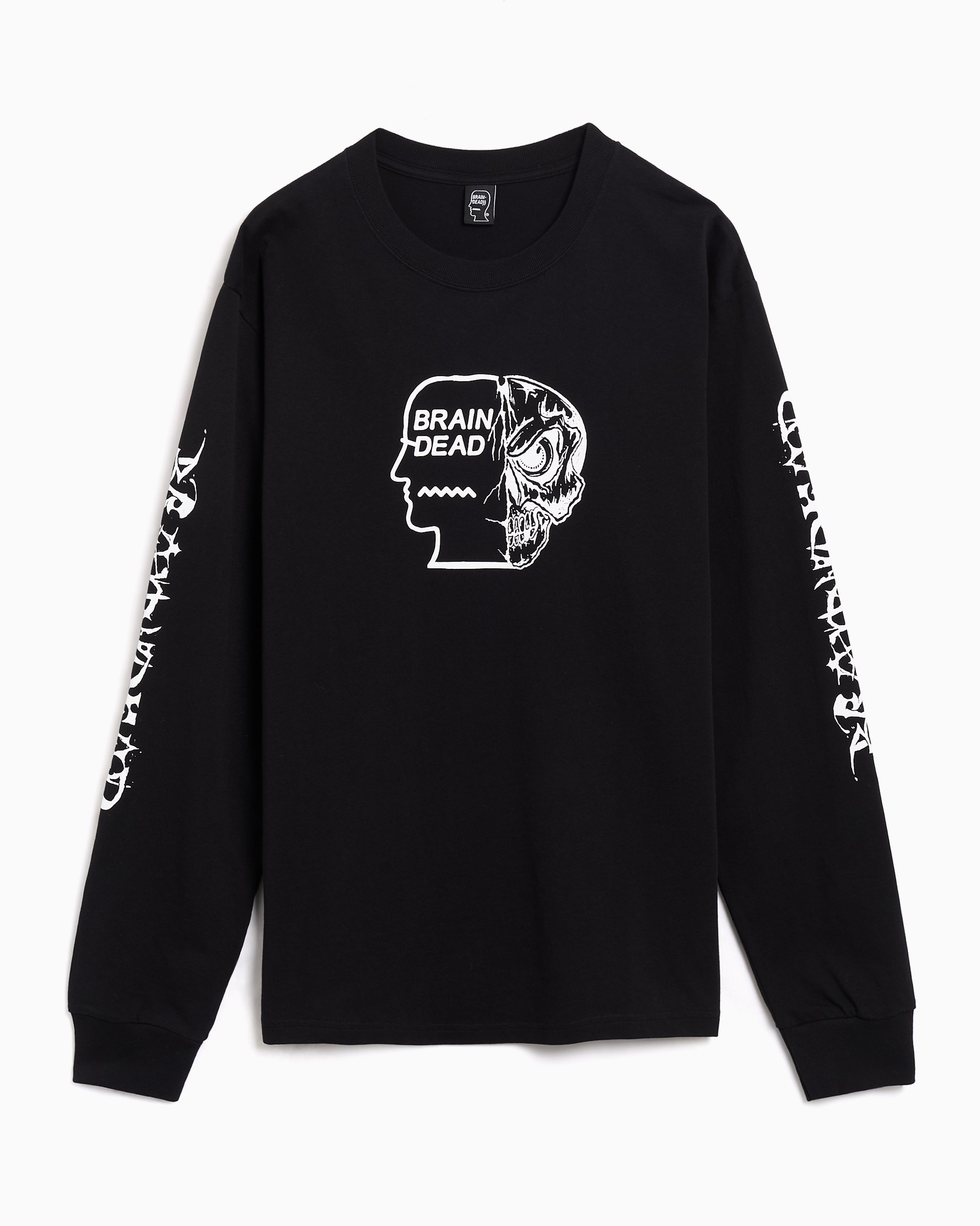 T坊 Brain Dead Skull Mech Graphic Long-Sleeved Relaxed Men's T-Shirt