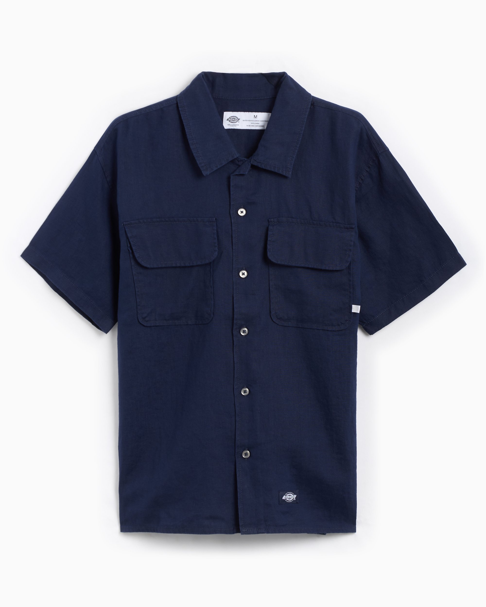 Dickies Men s Linen Short Sleeve Work Shirt Blue DK0A4Z2INA91 FOOTDISTRICT