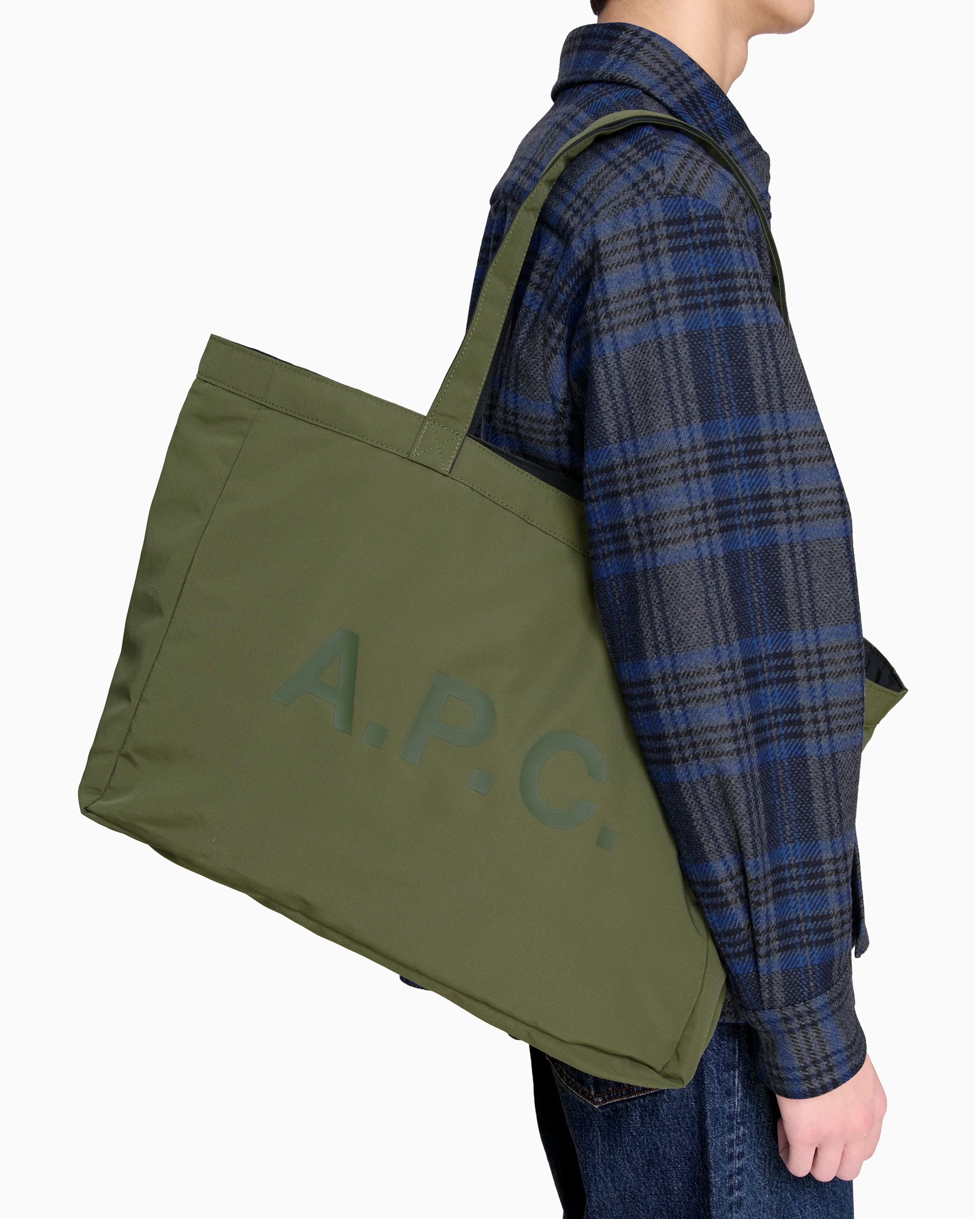 A.P.C. Diane Reversible Unisex Shoulder Bag Black, Green