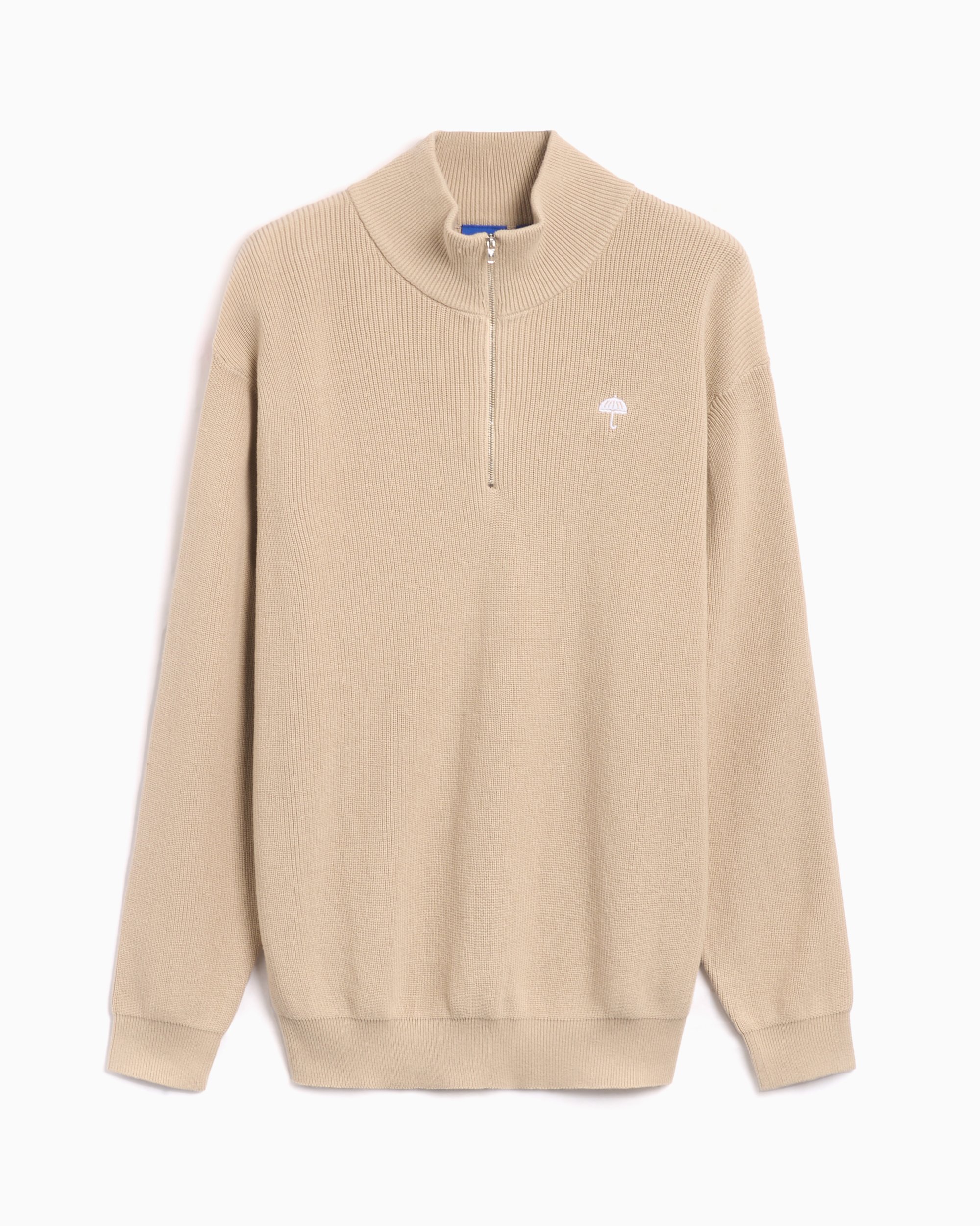Helas. Diploma Men s Quarter Zip Knit Sweater Beige A04S3D1KNTQTR01 FOOTDISTRICT