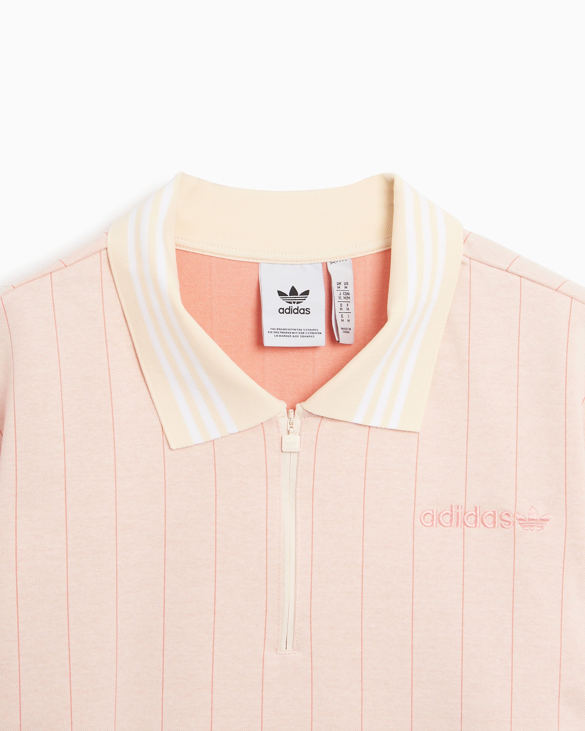 adidas Originals Men s Zip Polo Pink IU0209 FOOTDISTRICT