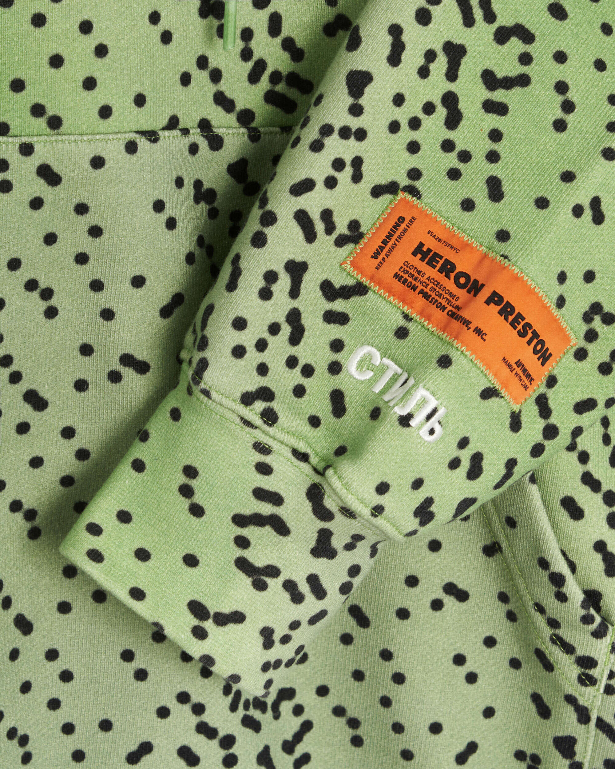 Heron Preston Dots H.Trading Men s Hoodie Vert