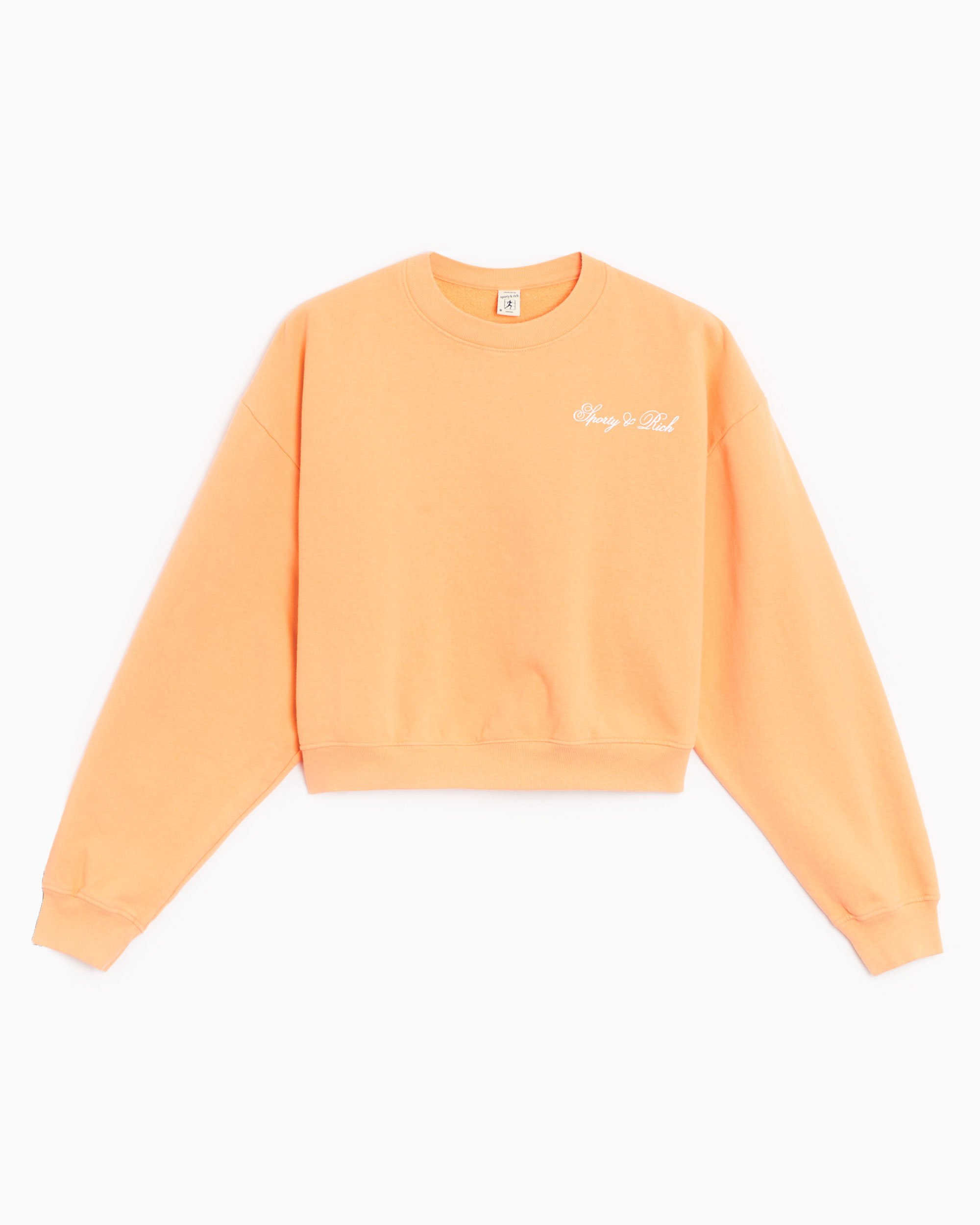 Sporty & Rich Cursive Logo Cropped Women's Sweatshirt Women's