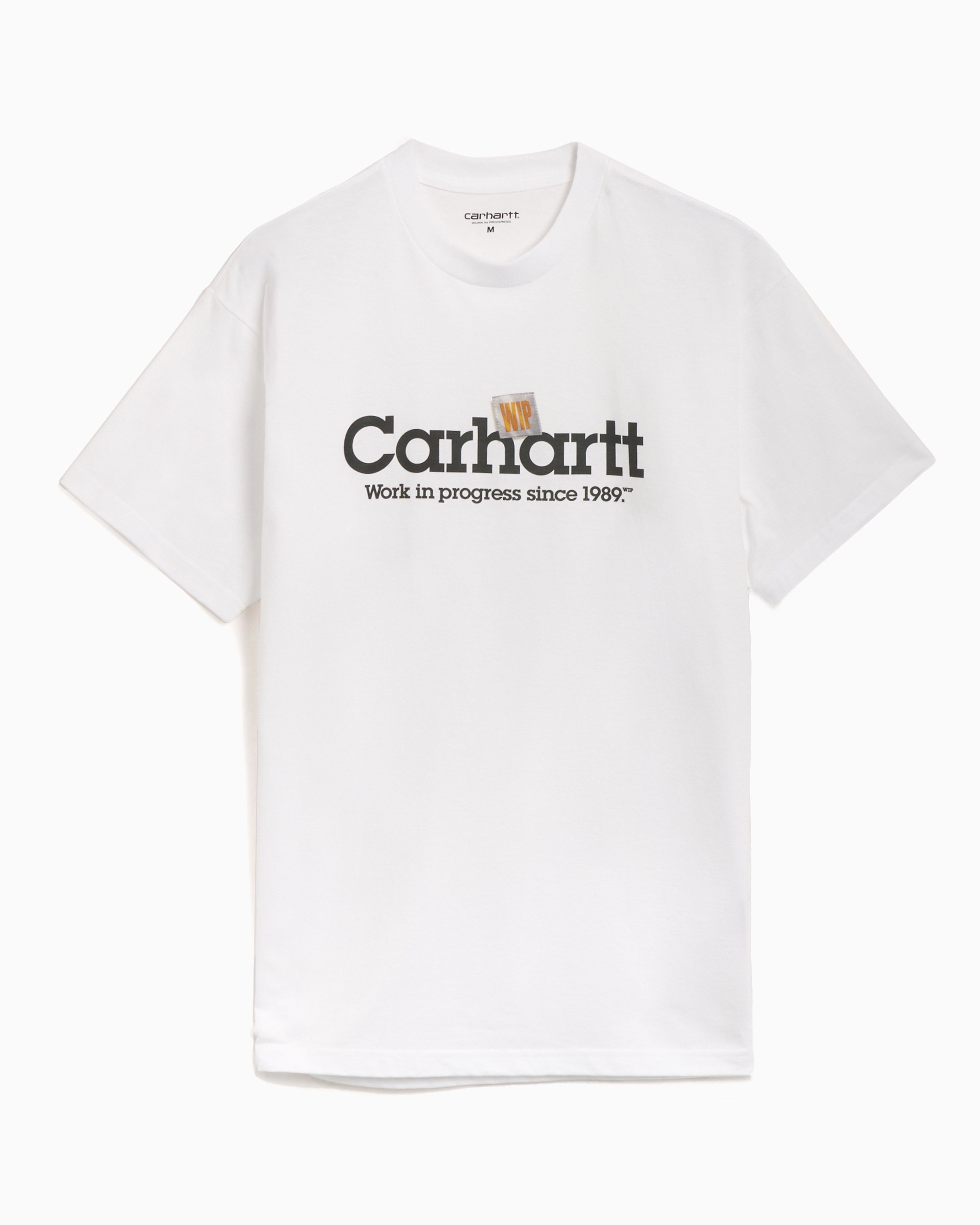 Carhartt WIP Label Script Men's T-Shirt White I034421-02XX | FOOTDISTRICT
