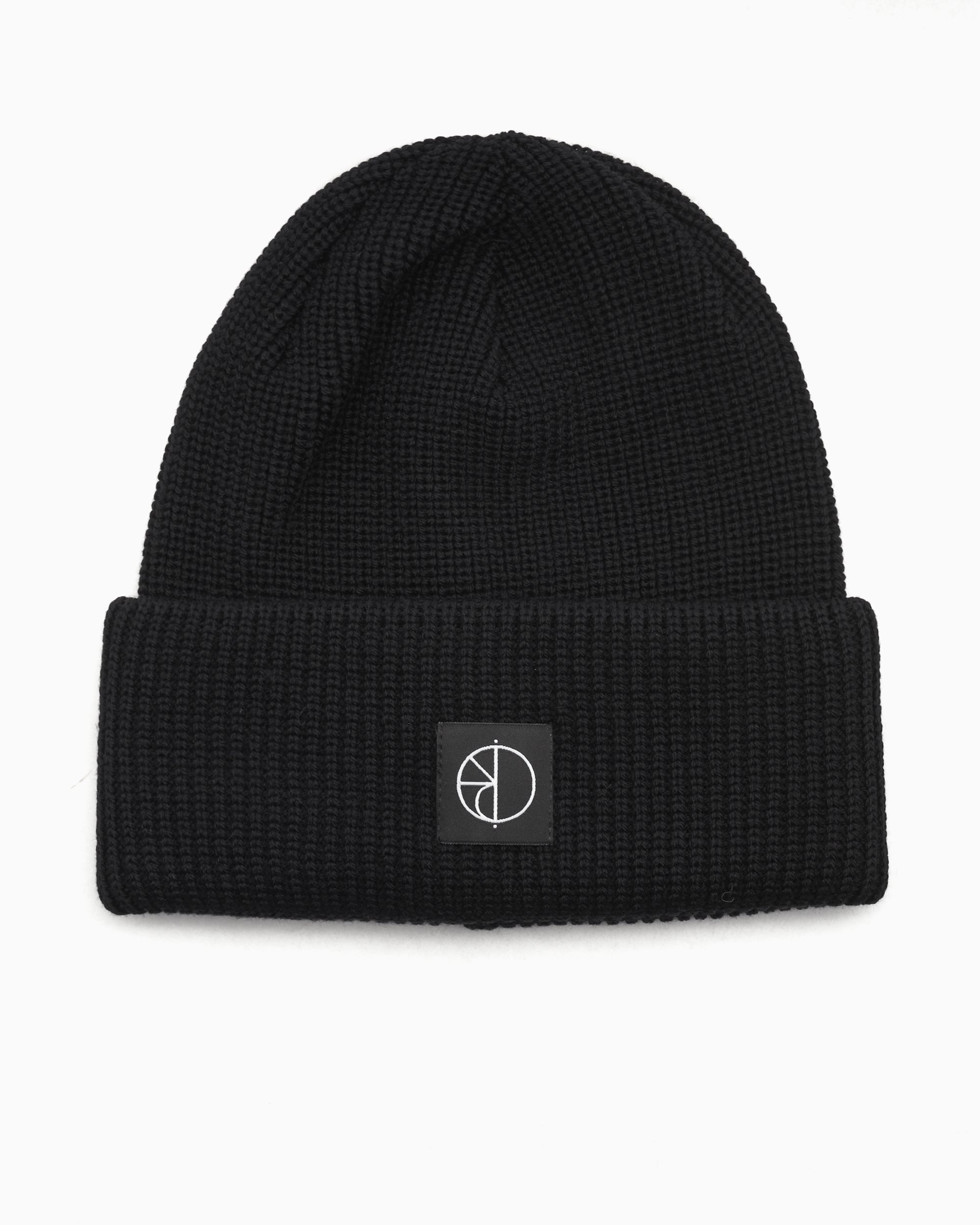 Polar Skate Co. Double Fold Unisex Merino Beanie Black PSC