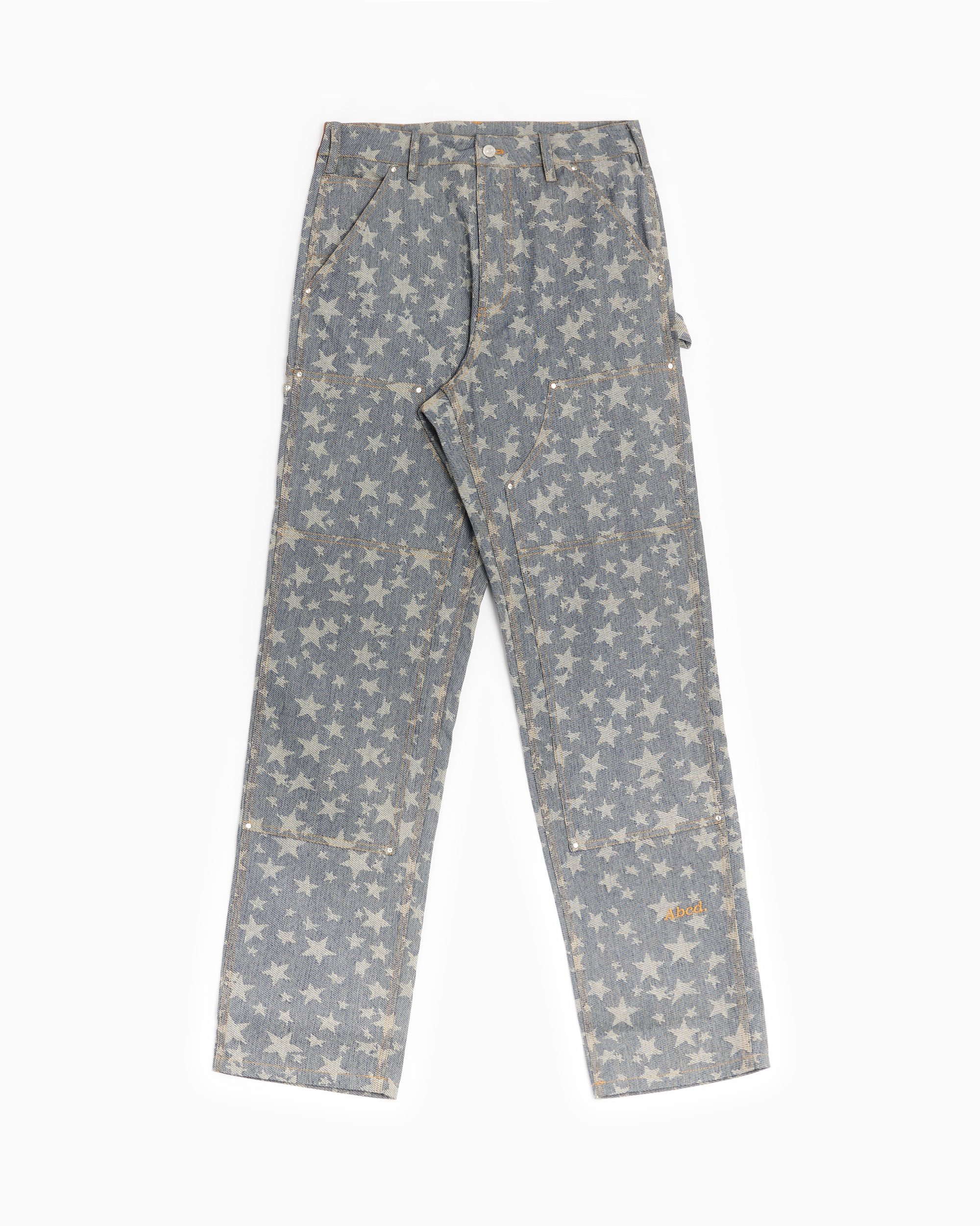 Abc. Crystal Rivet Men's Double Knee Pants Blau ABCDFW23CRDKP-Dark Indigo |  FOOTDISTRICT