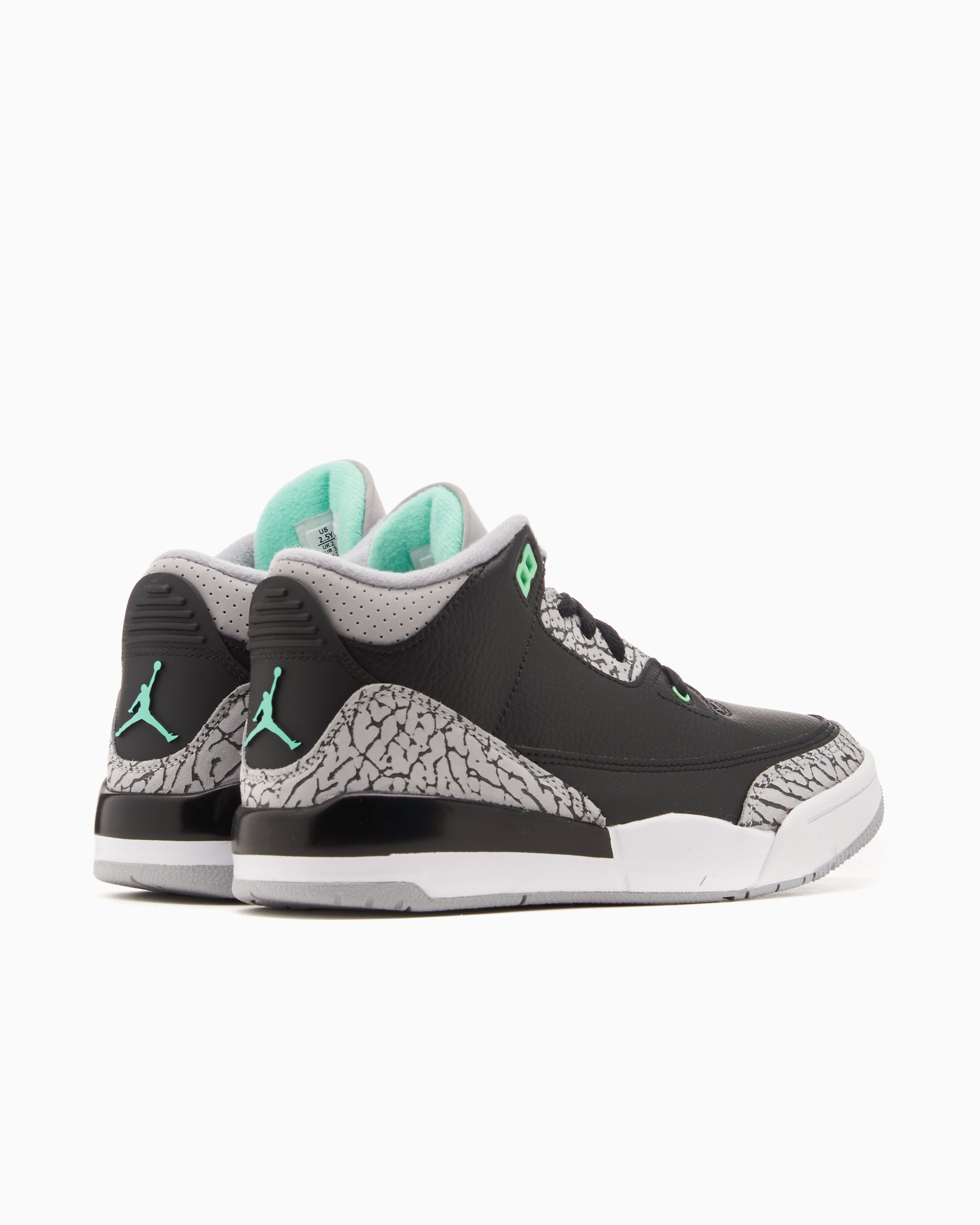 Air Jordan 3 Retro Green Glow PS Zwart DM0966 031 FOOTDISTRICT