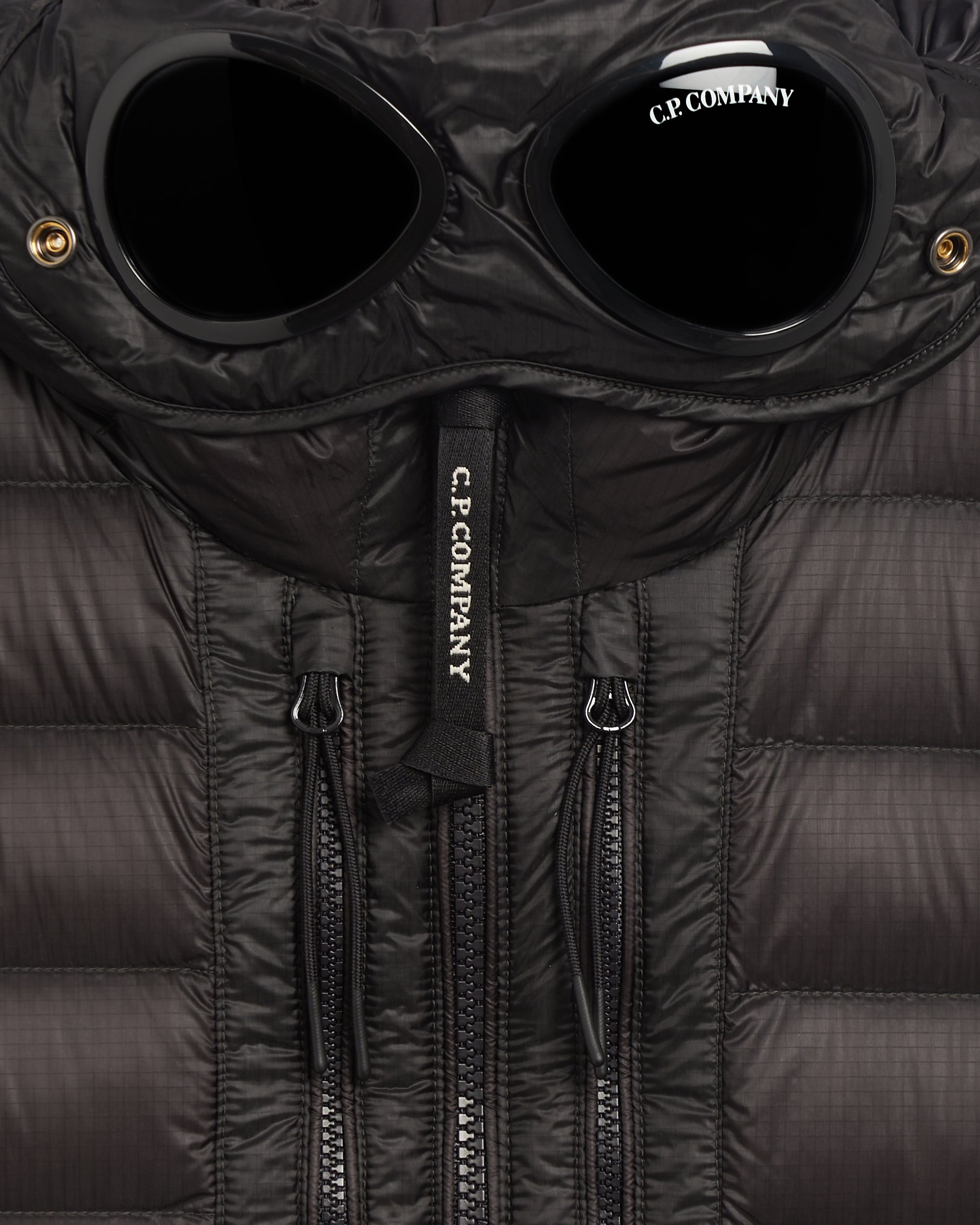 Cp company goggle jacket black online